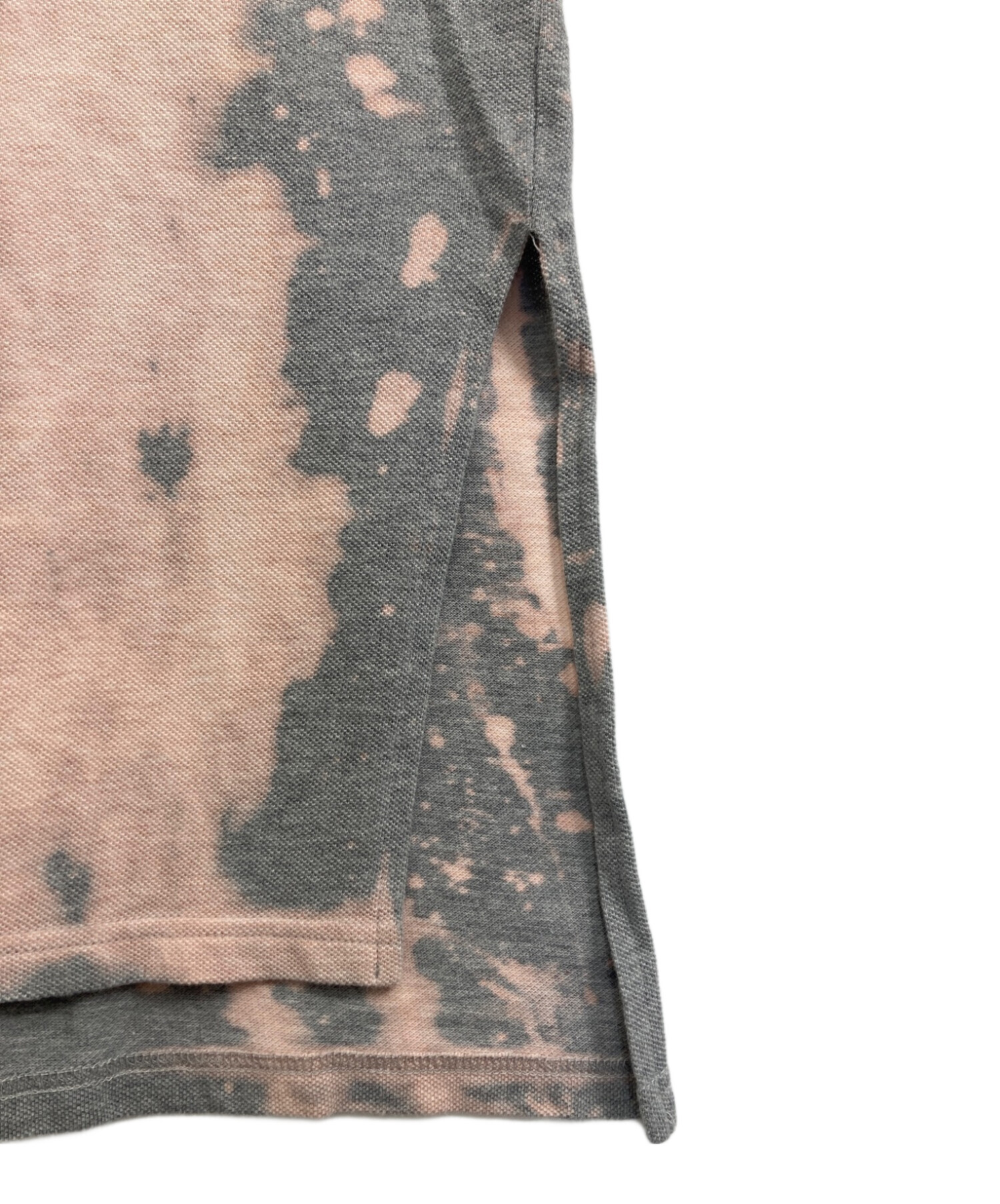 中古・古着通販】doublet (ダブレット) BLEACHED POLO SHIRT グレー