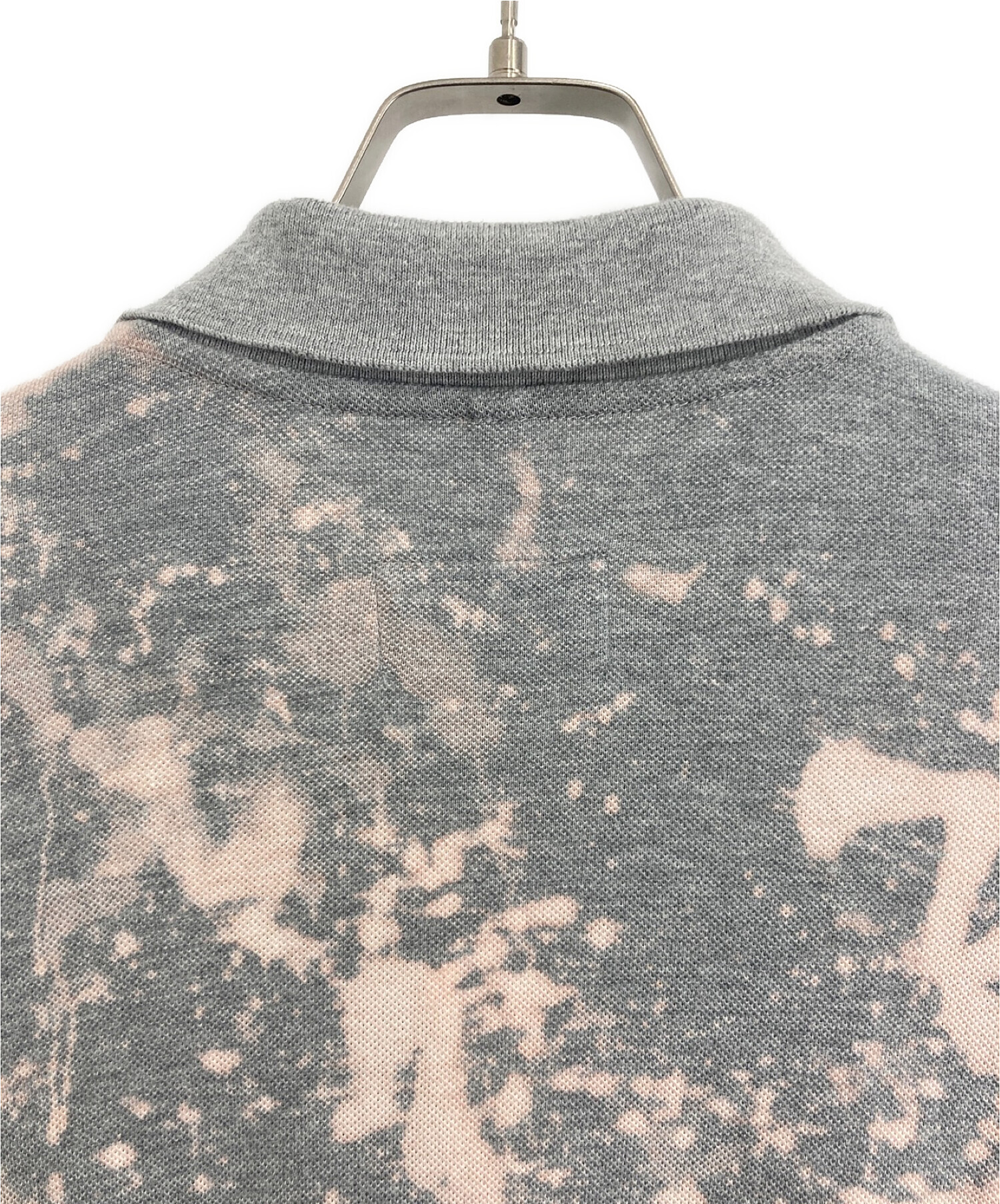 中古・古着通販】doublet (ダブレット) BLEACHED POLO SHIRT グレー