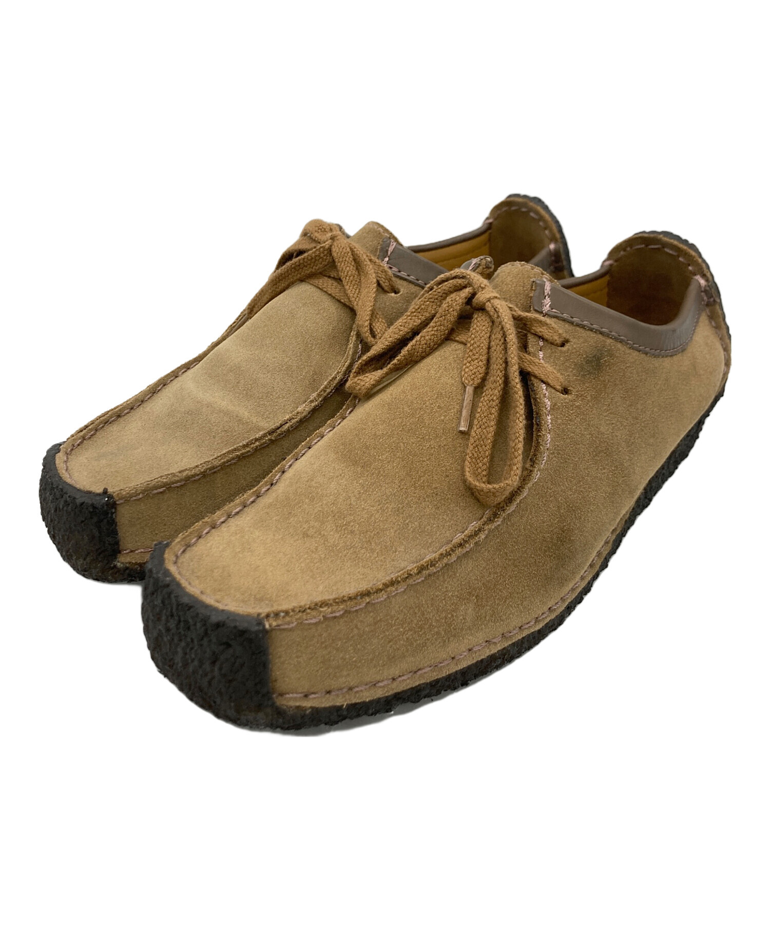 クラークス　ブラウン スエード モカシン　ベージュ　サイズ9未使用品 中古・古着通販】CLARKS (クラークス) CLARKS(クラークス)スウェード