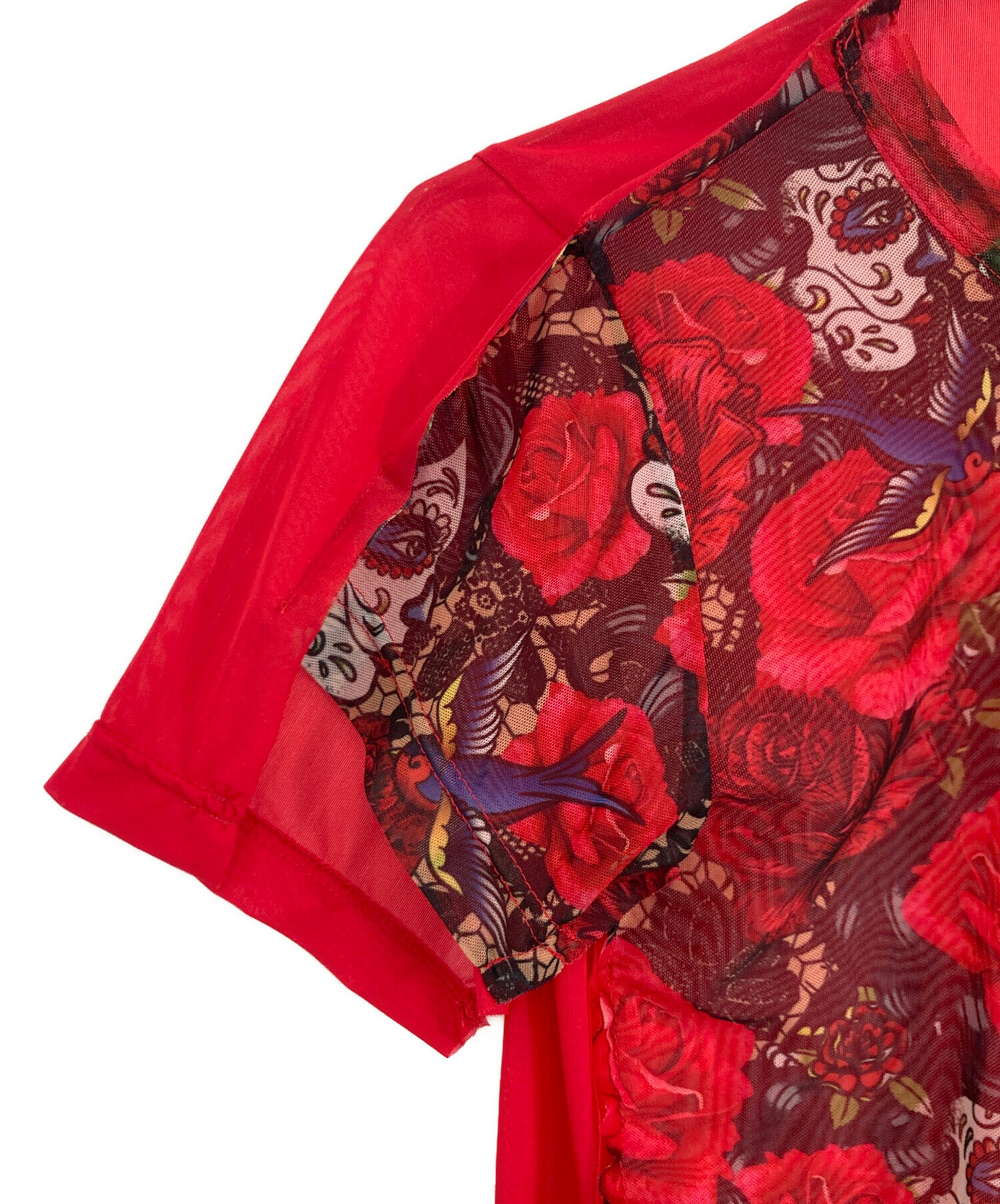 COMME des GARCONS Tシャツ・カットソー XS 赤 【古着】【中古】【送料無料】 COMME des GARCONS SHIRT（コムデギャルソンシャツ）Tシャツ