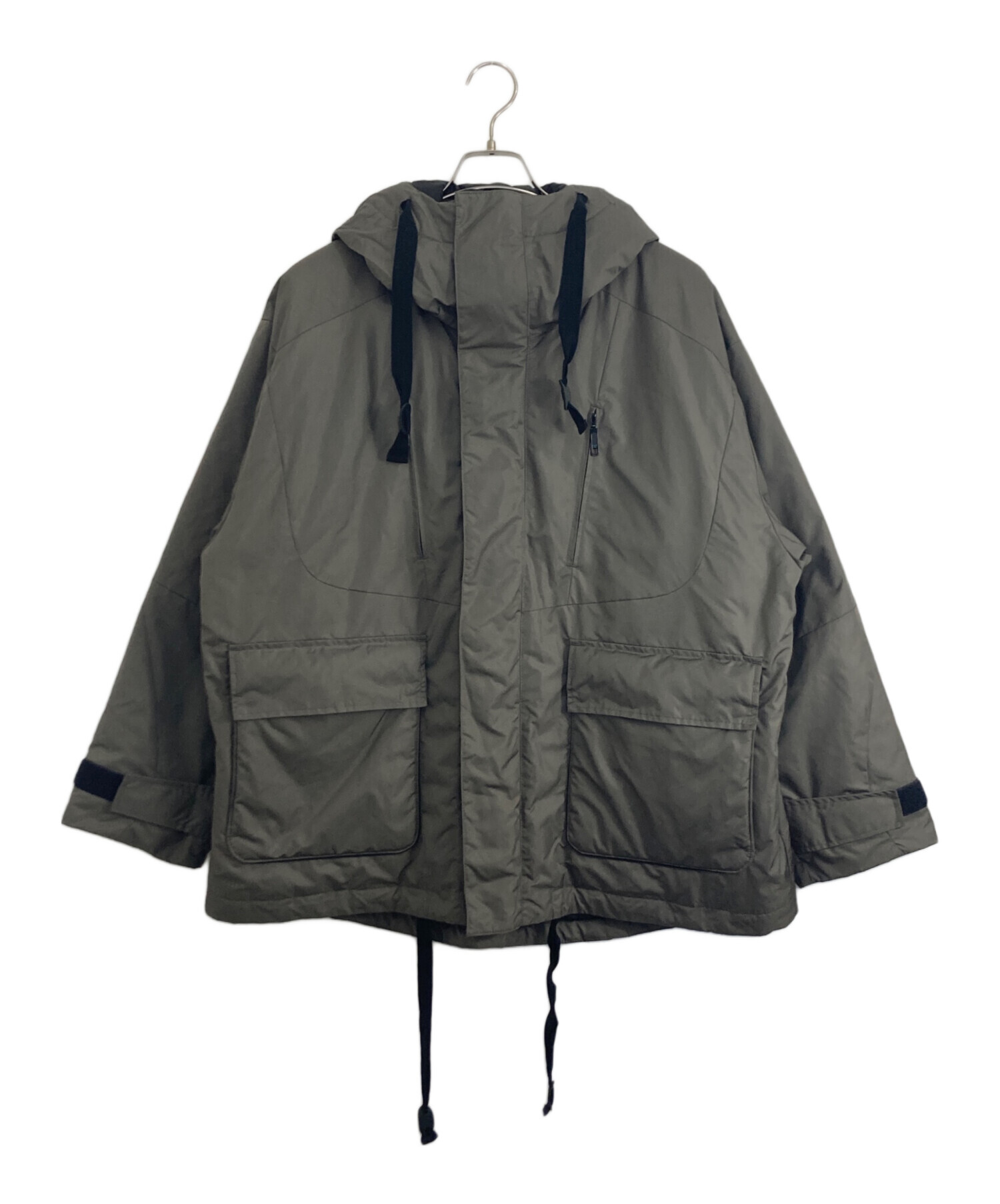 中古・古着通販】URU (ウル) HOODED PADDING JACKET グレー サイズ:2