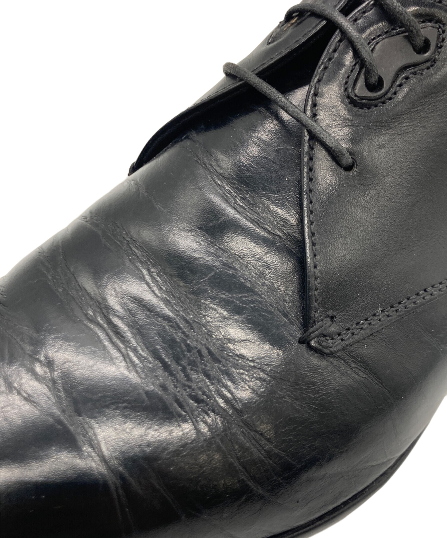 中古・古着通販】PRADA (プラダ) スクエアトゥ レザーシューズ