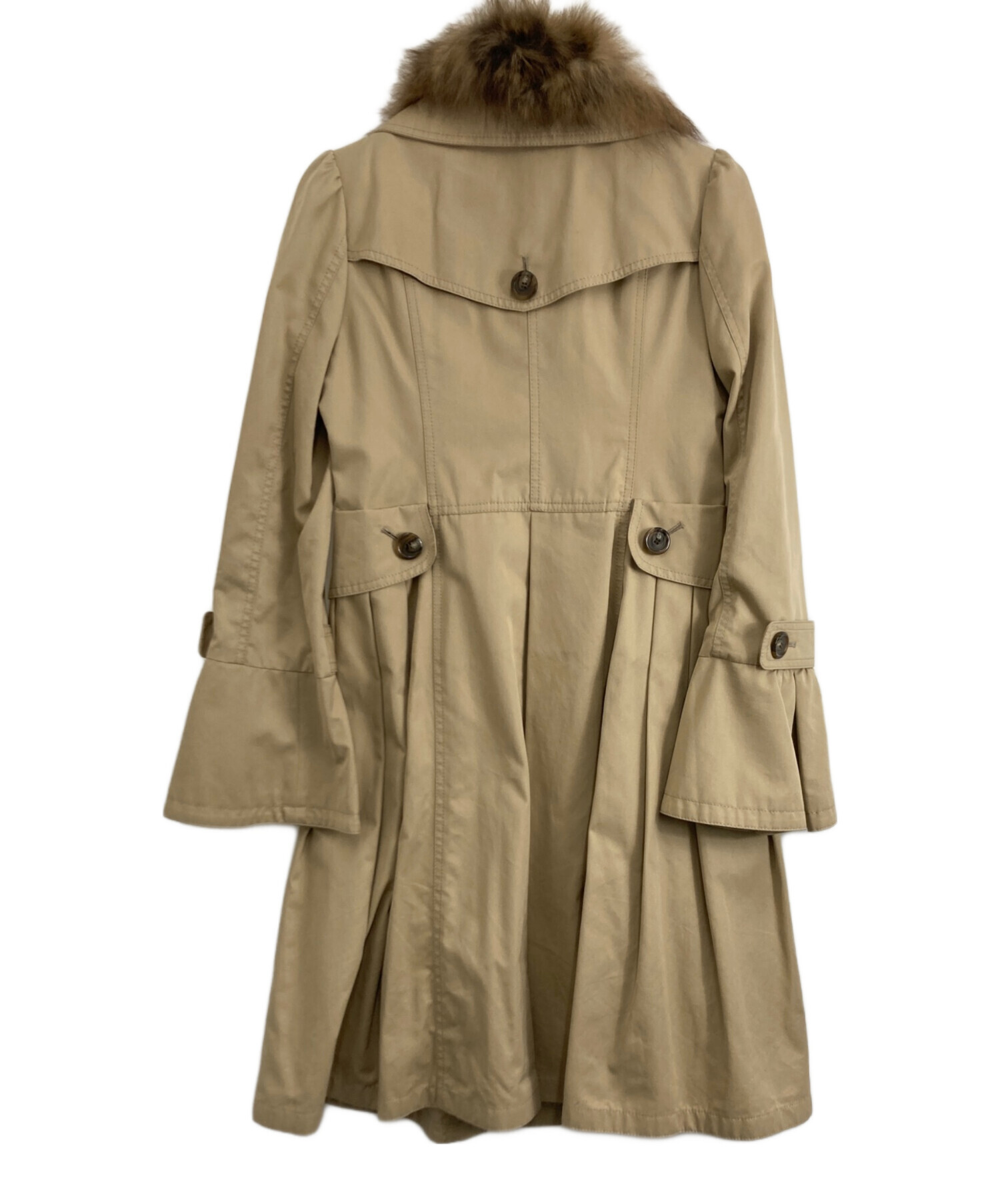 Burberry バーバリー ベージュ ファートレンチコート