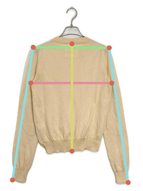 【美品】メゾンマルジェラ　22AW エルボーパッチレイヤードニット　ベージュ 美品】メゾンマルジェラ22AW エルボーパッチレイヤードニットベージュ