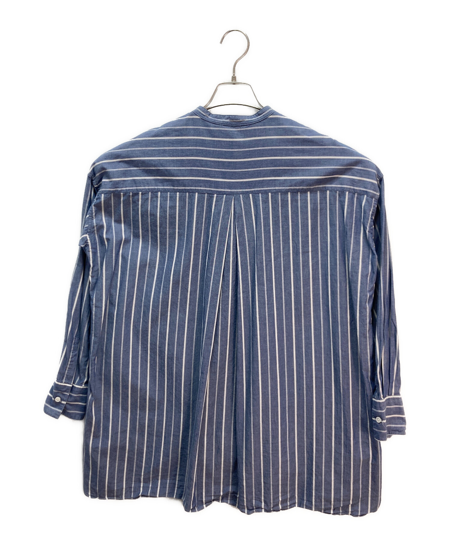 ❤️COMME des GARCON ネイビー　ストライプ長袖TシャツM 美品！ 中古・古着通販】MEDIUM (ミディアム) バンドカラー ストライプシャツ