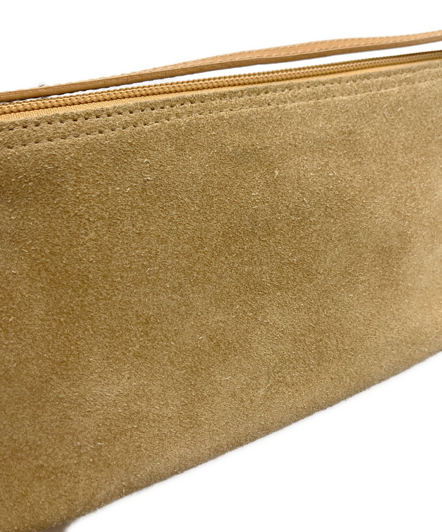 中古・古着通販】GUCCI (グッチ) スウェードポーチ ブラウン｜ブランド