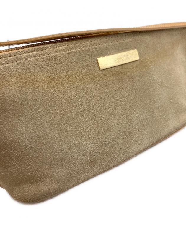 中古・古着通販】GUCCI (グッチ) スウェードポーチ ブラウン｜ブランド