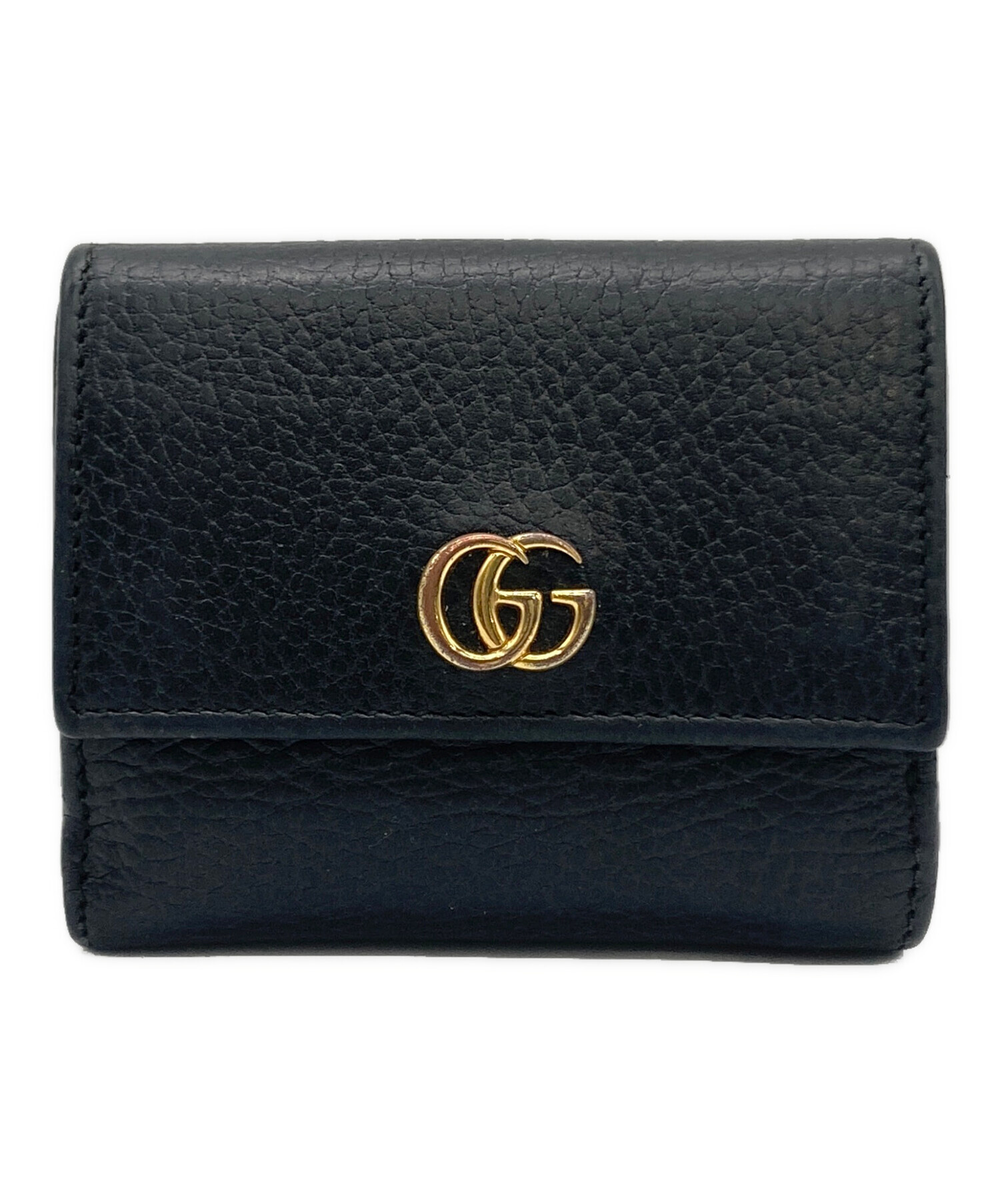 中古・古着通販】GUCCI (グッチ) GUCCI GG 3つ折り財布 ブラック 