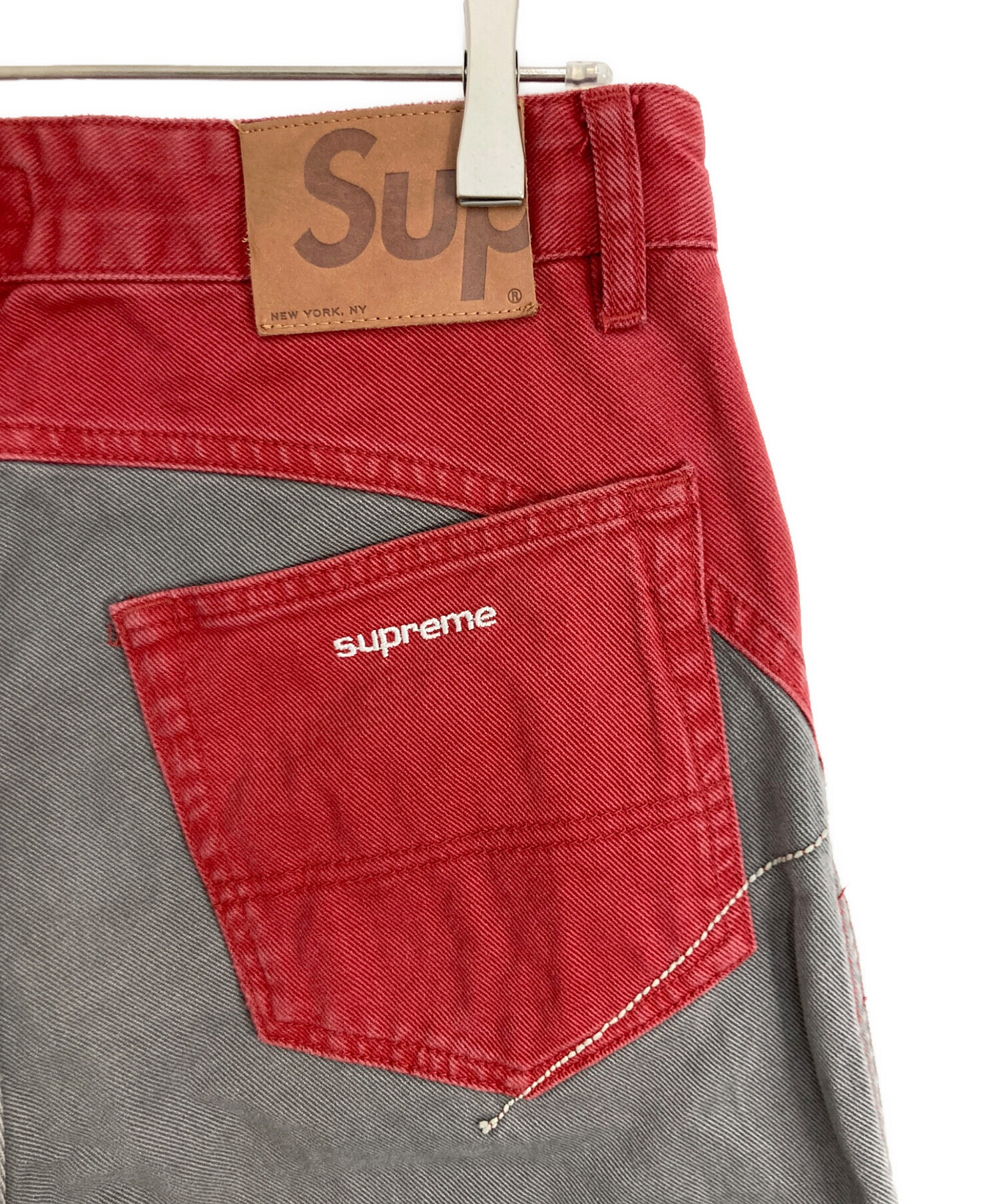中古・古着通販】SUPREME (シュプリーム) 2-Tone Paneled Jean グレー 