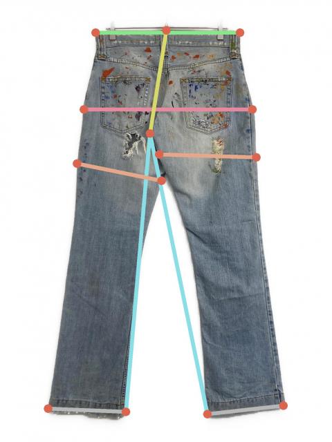 DOLCE & GABBANA 名作 パイピング クラッシュ デニム46 DOLCE & GABBANA 名作 パイピング クラッシュ デニム46