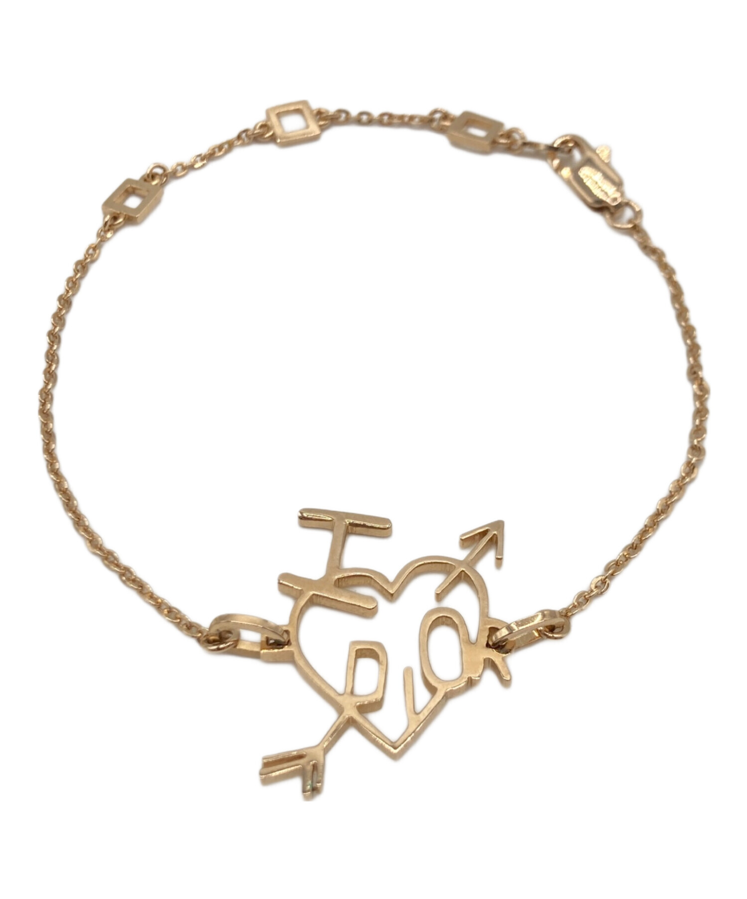 美品 クリスチャンディオール ハート&Dロゴ ブレスレット penguin-vintage_ws15320