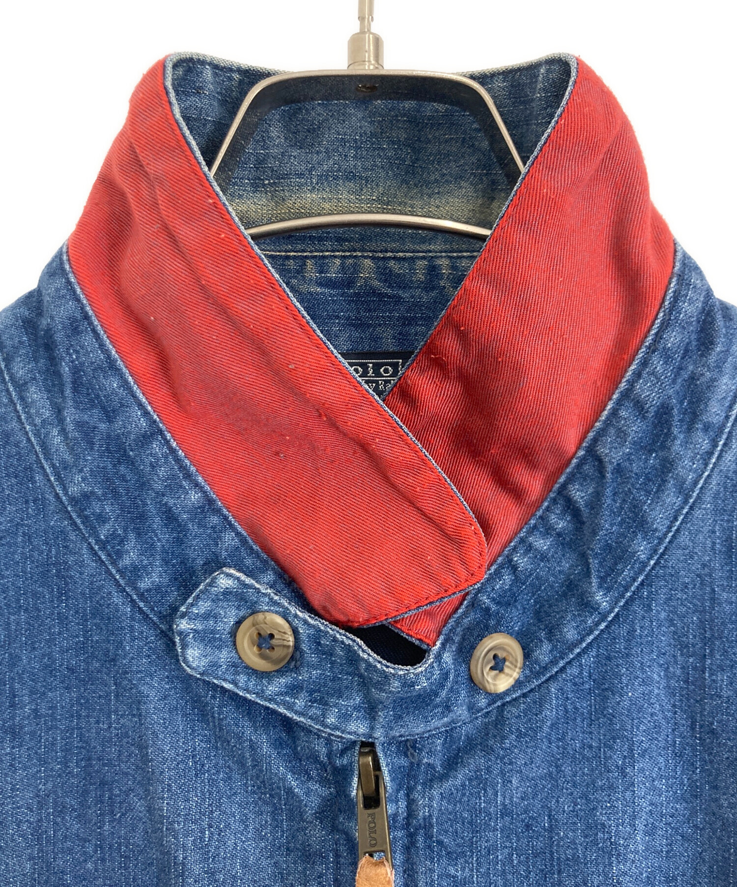 Polo Ralph Lauren デニム スイングトップ ジャケット 赤ポニー 中古・古着通販】POLO RALPH LAUREN (ポロ・ラルフローレン) デニム
