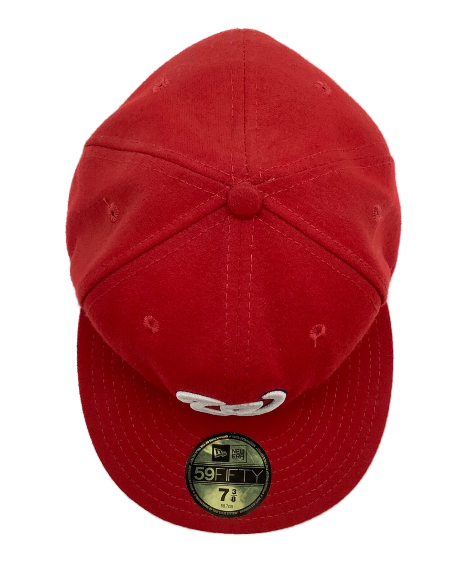 中古・古着通販】New Era (ニューエラ) キャップ レッド サイズ:7 3/8 