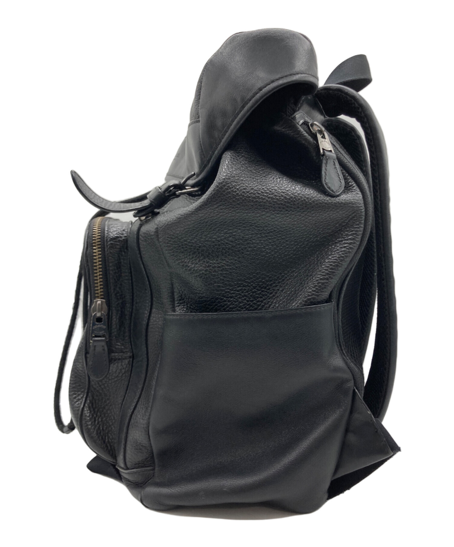 【未使用品】COACH ブラック レザー バックパック　⭐︎ 中古・古着通販】COACH (コーチ) COACH（コーチ）リュック ブラック