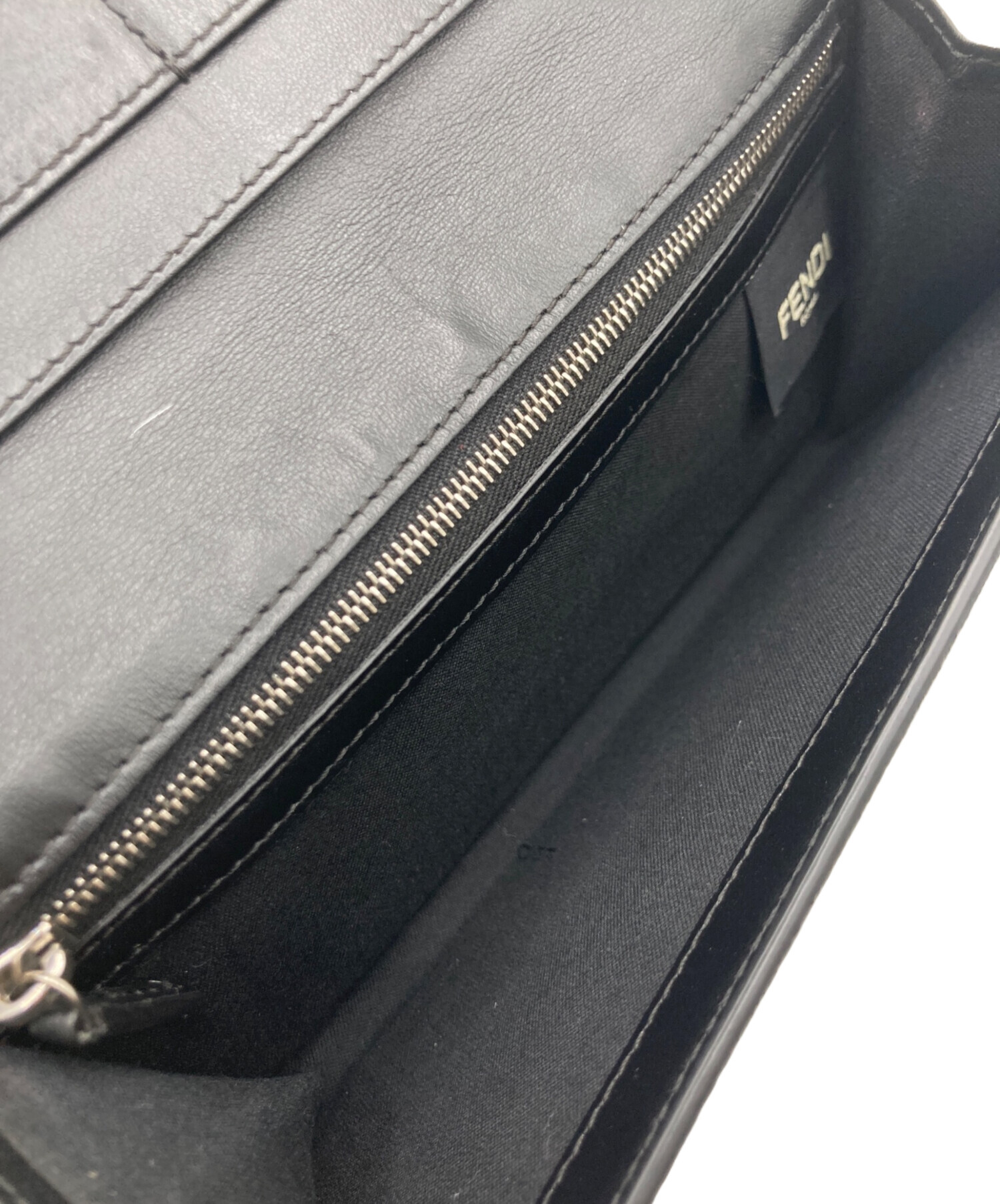 中古・古着通販】FENDI (フェンディ) FENDI 長財布 グレー×ブラック