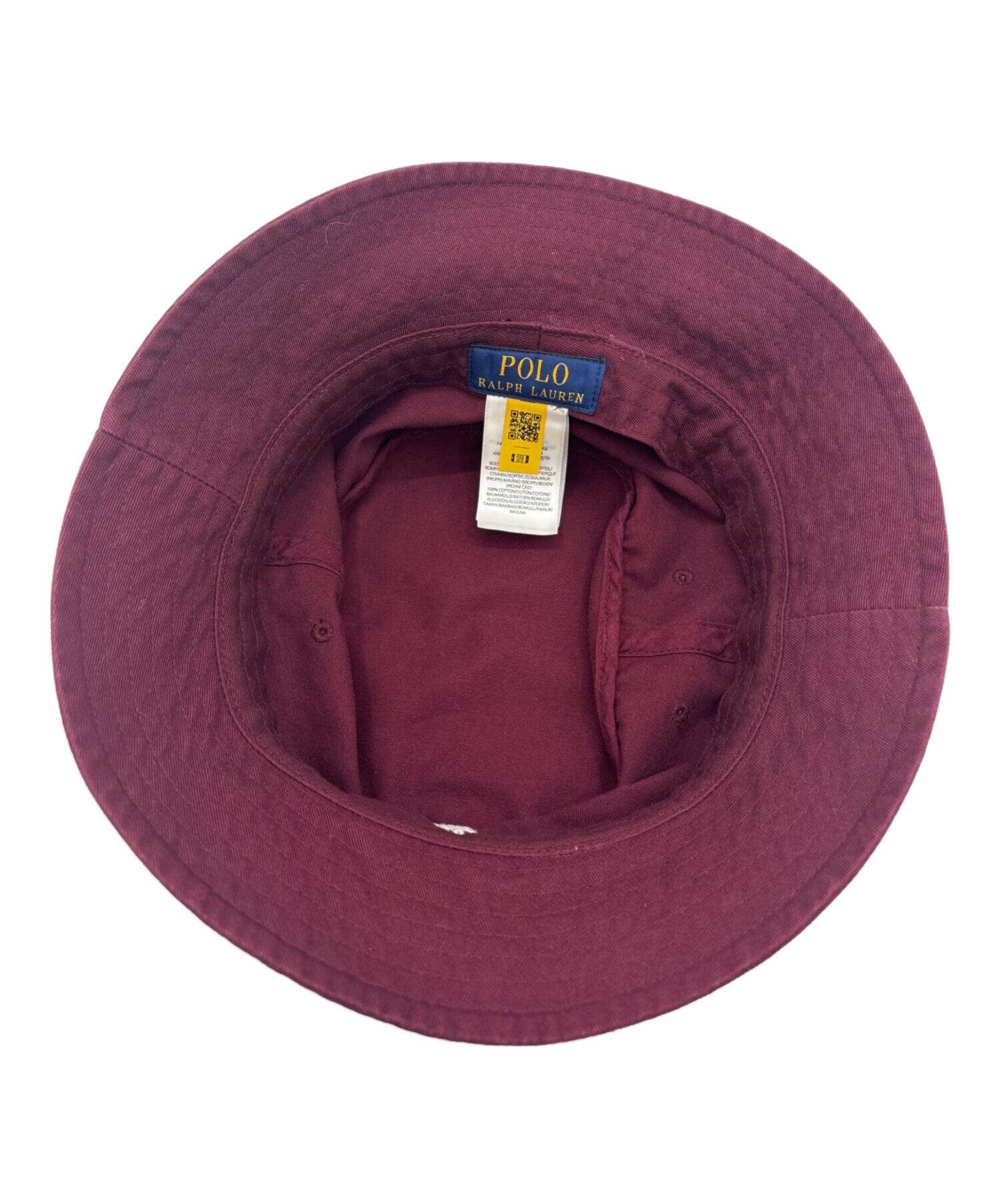 完売品 ラルフローレン バケットハット L/XL クレスト ワインレッド 中古・古着通販】POLO RALPH LAUREN (ポロ・ラルフローレン) POLO