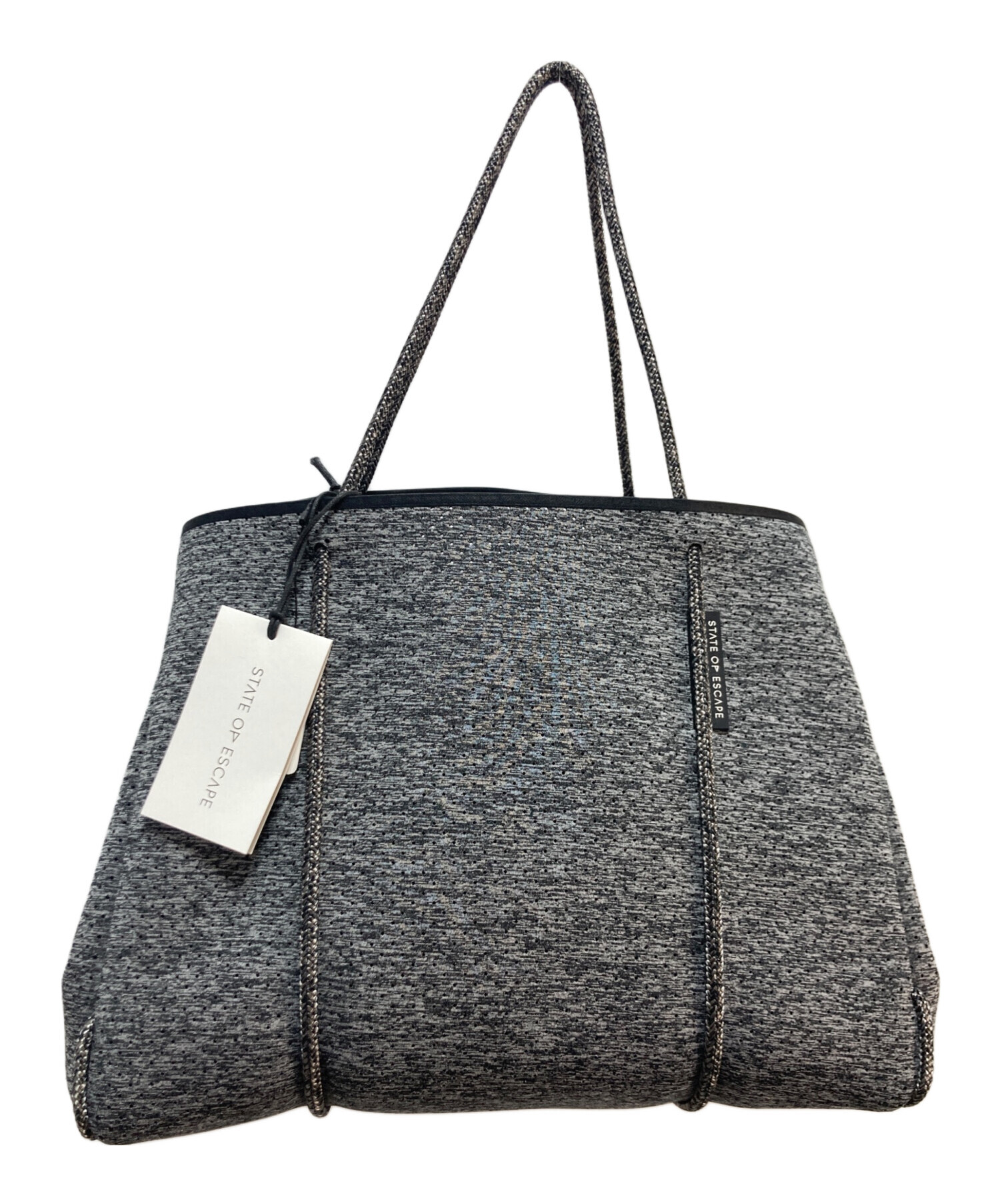 STATE OF ESCAPE エスケープ トート バッグ ブラック×ホワイト State STATE OF ESCAPE/トートバッグ ブラック/ホワイト L