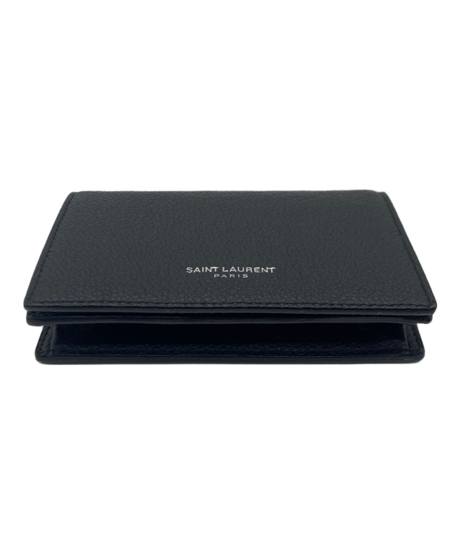 新品未使用　SAINT LAURENT PARIS レザーパスポートケース ラッカーレザー製 SAINT LAURENTパリ パスポートケース ブラック