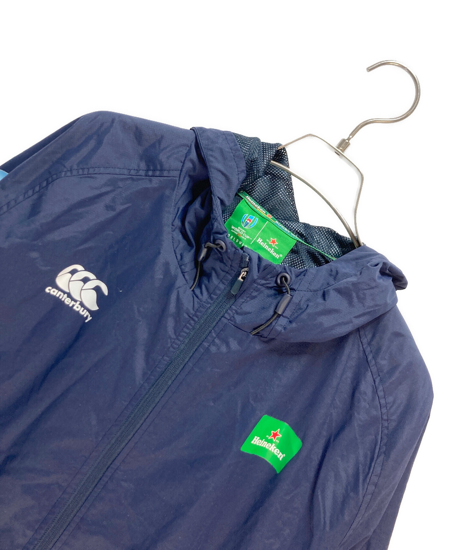 激レア3L！Canterburyナイロンジャケット紺 カンタベリー 中綿ジャケット メンズ ユニセックス canterbury