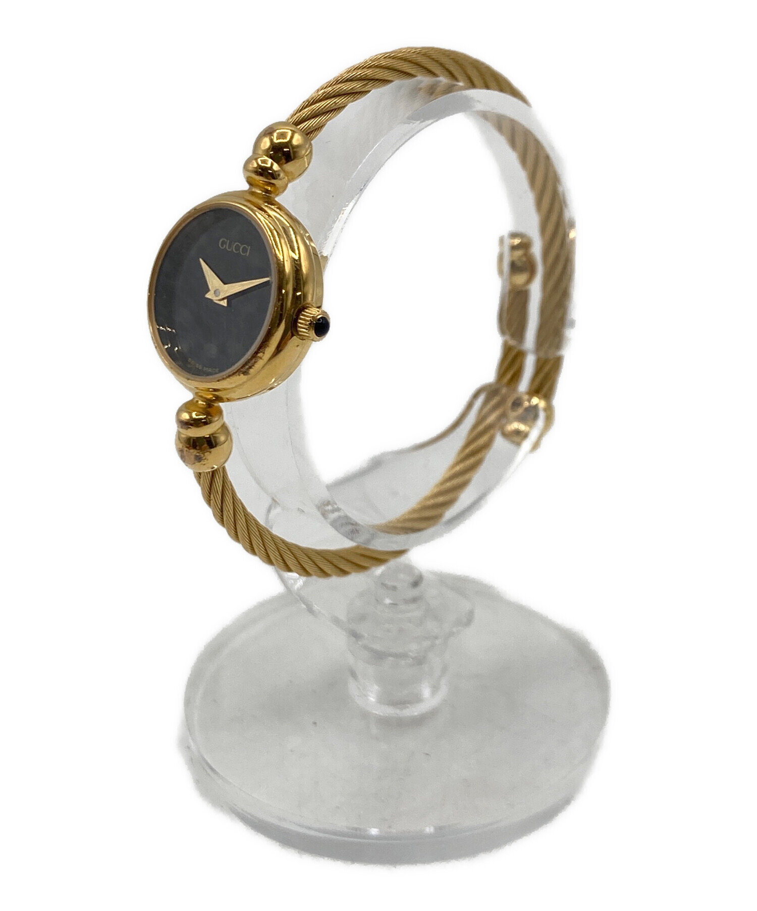 グッチ バングルウォッチ（中古） 中古・古着通販】GUCCI (グッチ) GUCCI バングルウォッチ ブラック