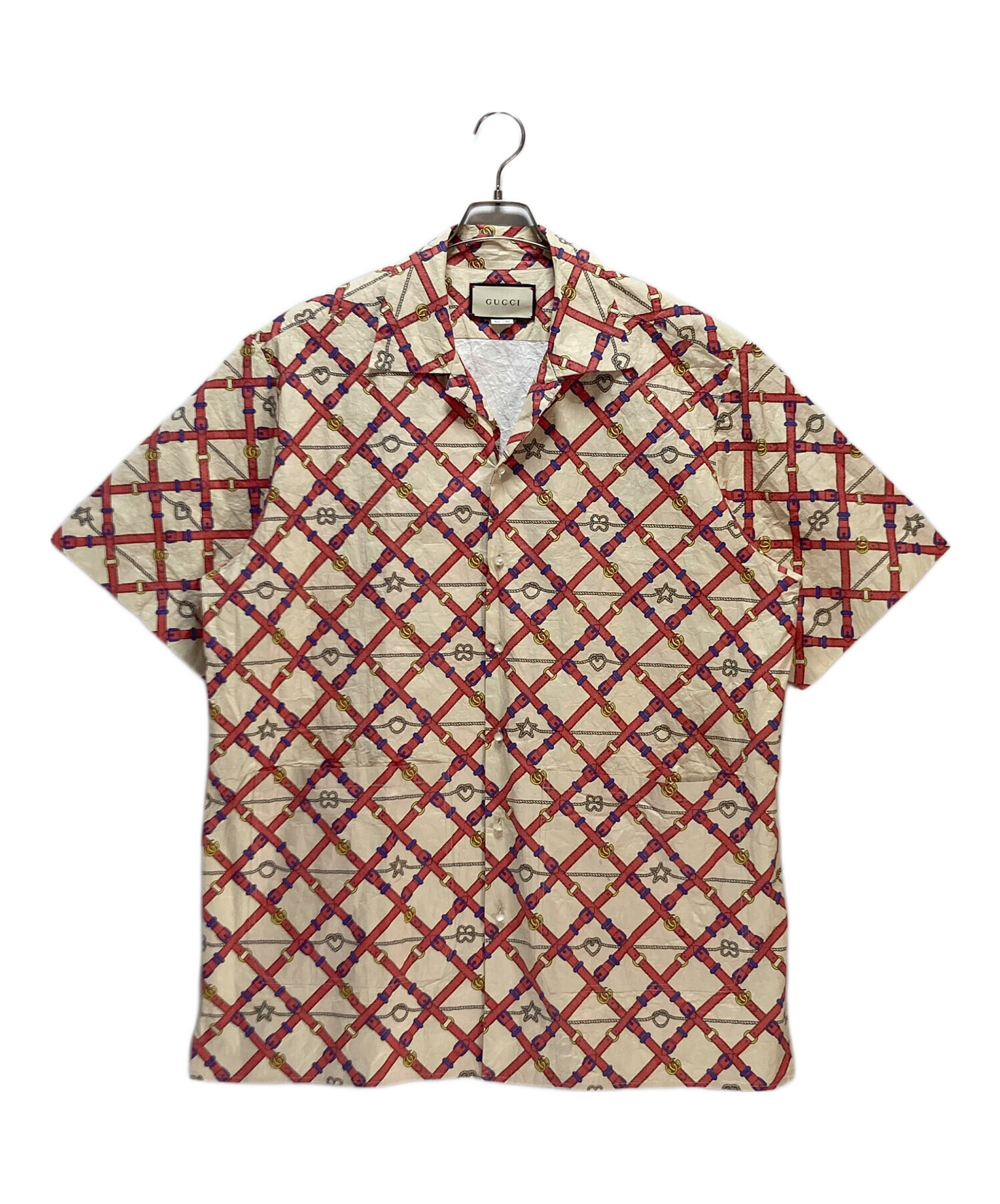 GUCCI ボーリング　シャツ モノグラム 中古・古着通販】GUCCI (グッチ) GUCCI ペーパーエフェクトベルト