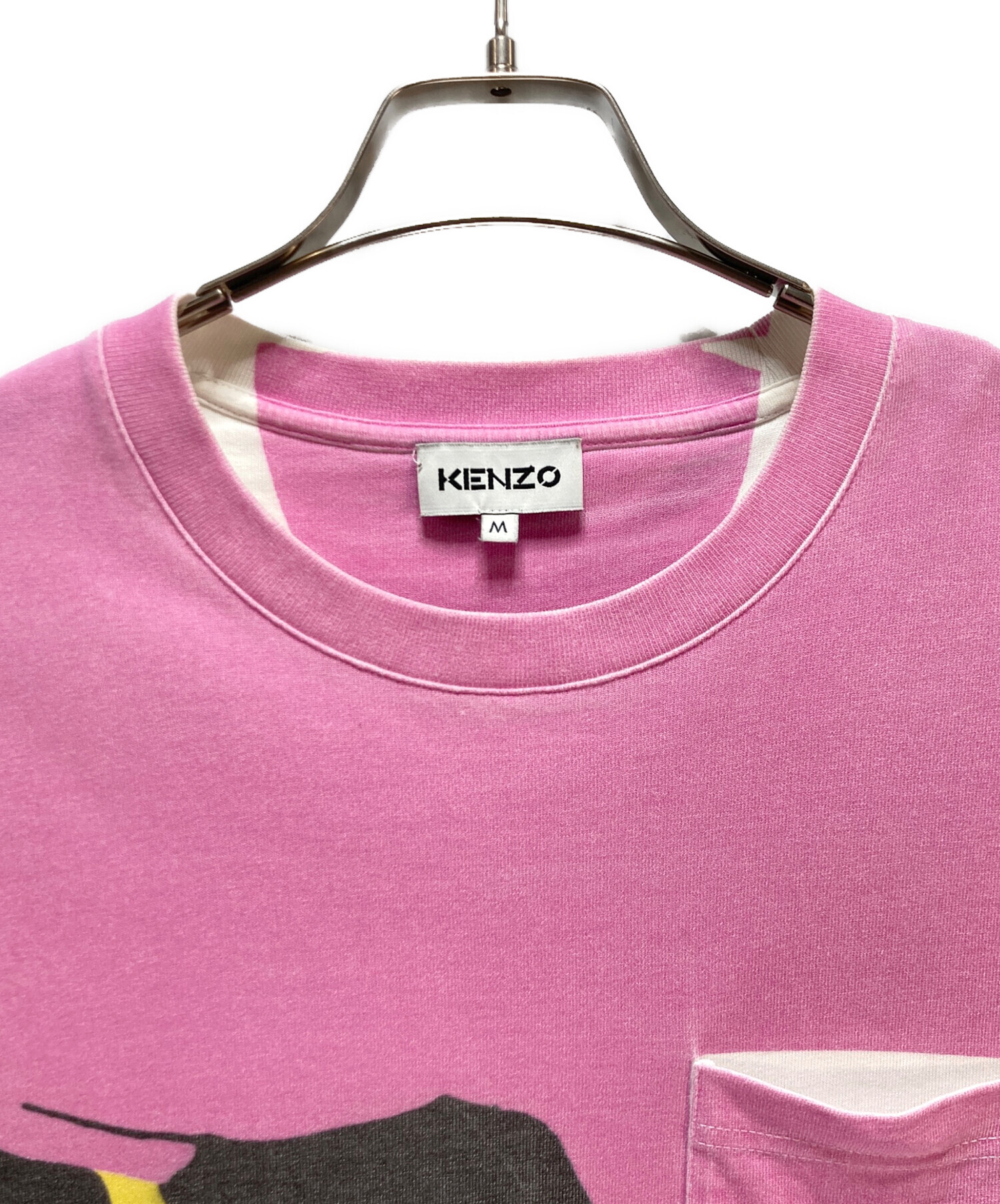 KENZO ケンゾー Tシャツ・カットソー S ピンク 【古着】【中古】【送料無料】 中古・古着通販】KENZO (ケンゾー) KENZO 半袖Tシャツ ホワイト サイズ