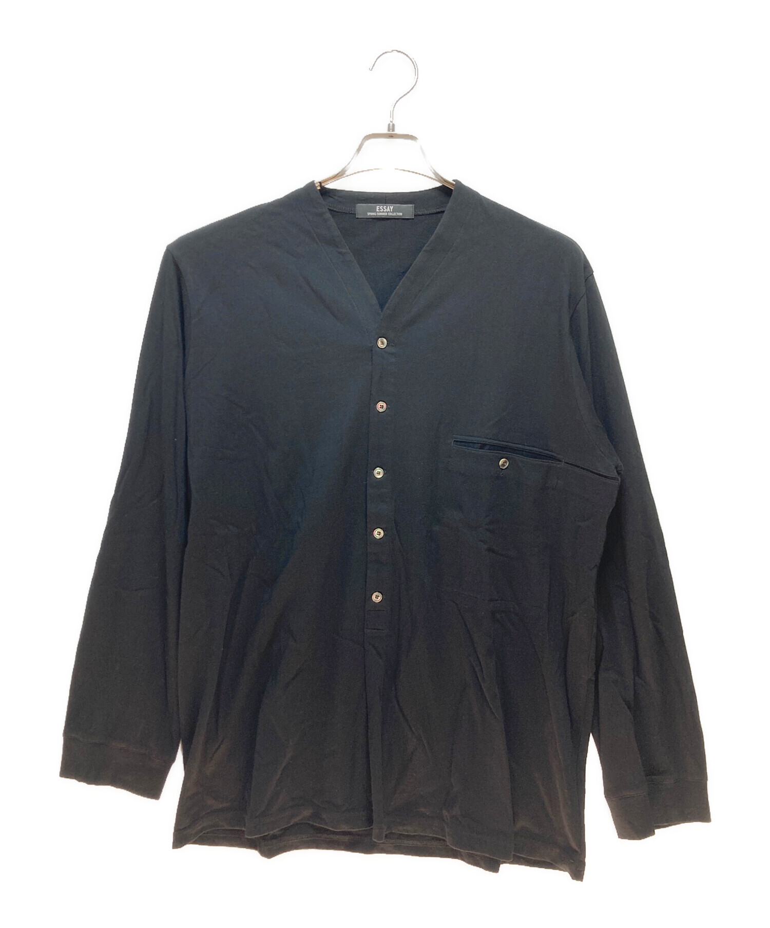 中古・古着通販】Essay (エッセイ) 薄手カーディガン ブラック サイズ 