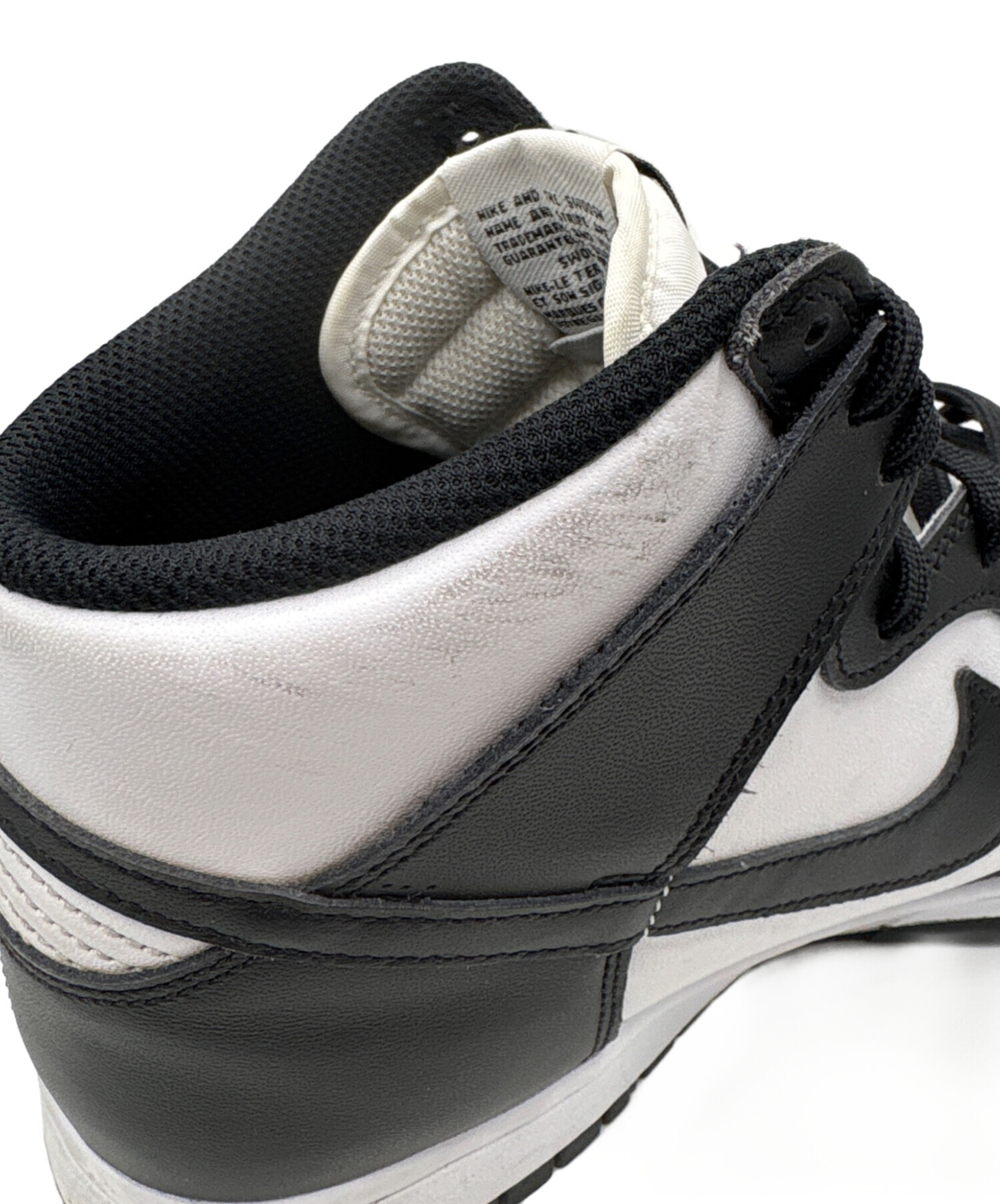 中古・古着通販】NIKE (ナイキ) ダンクハイレトロ ホワイト×ブラック 
