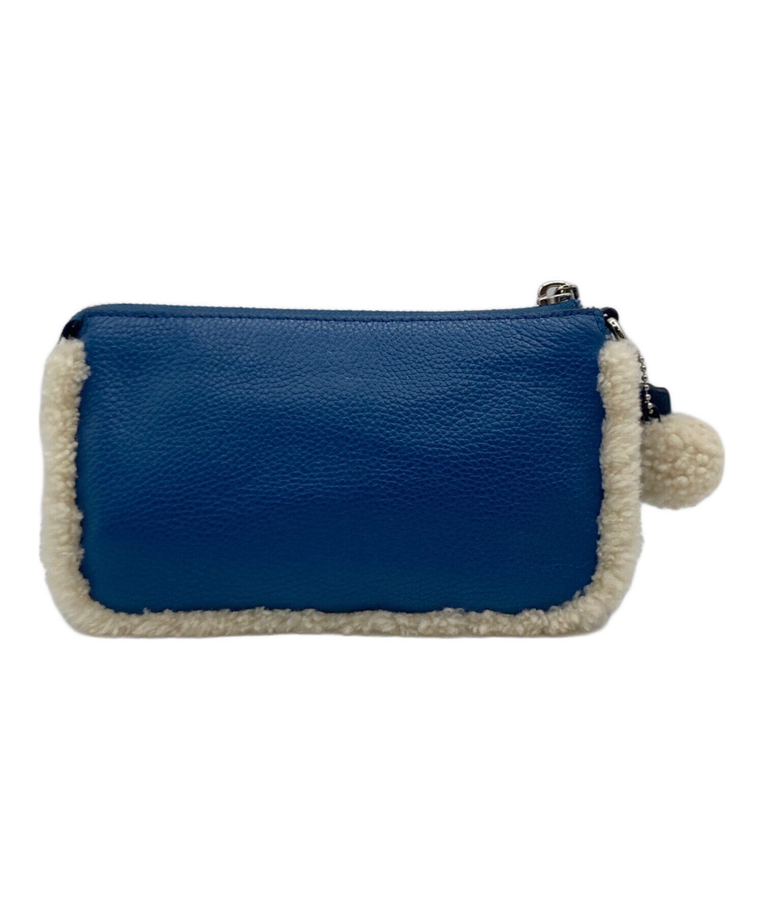中古・古着通販】COACH (コーチ) COACH レザーハンドポーチ ブルー 