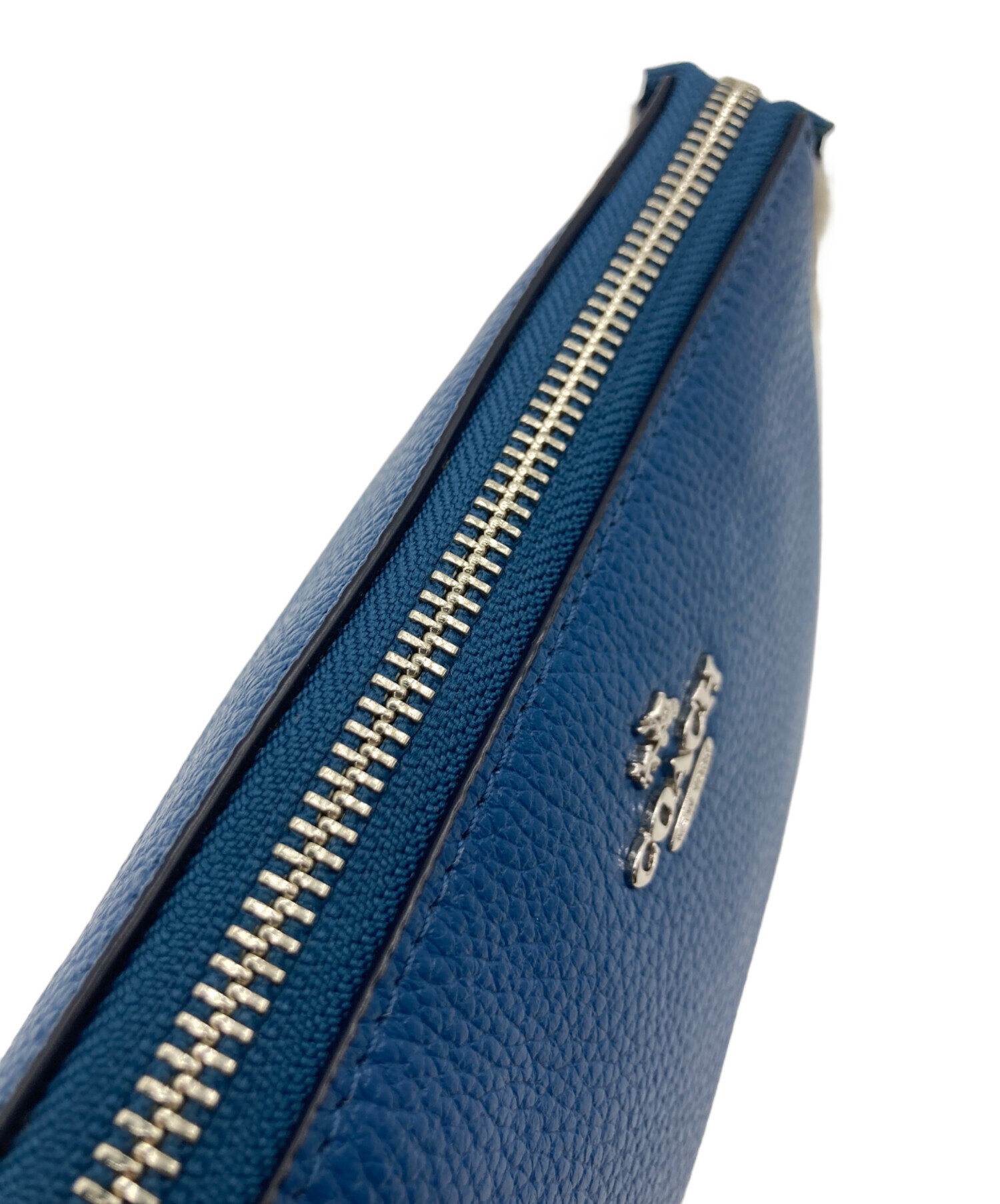 中古・古着通販】COACH (コーチ) COACH レザーハンドポーチ ブルー 