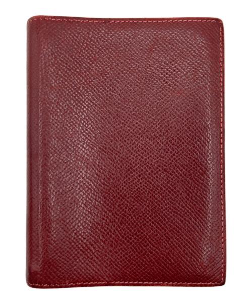 エルメス オーストリッチ 手帳カバー ※使用した古い品です※ 中古・古着通販】HERMES (エルメス) 手帳カバー ワインレッド