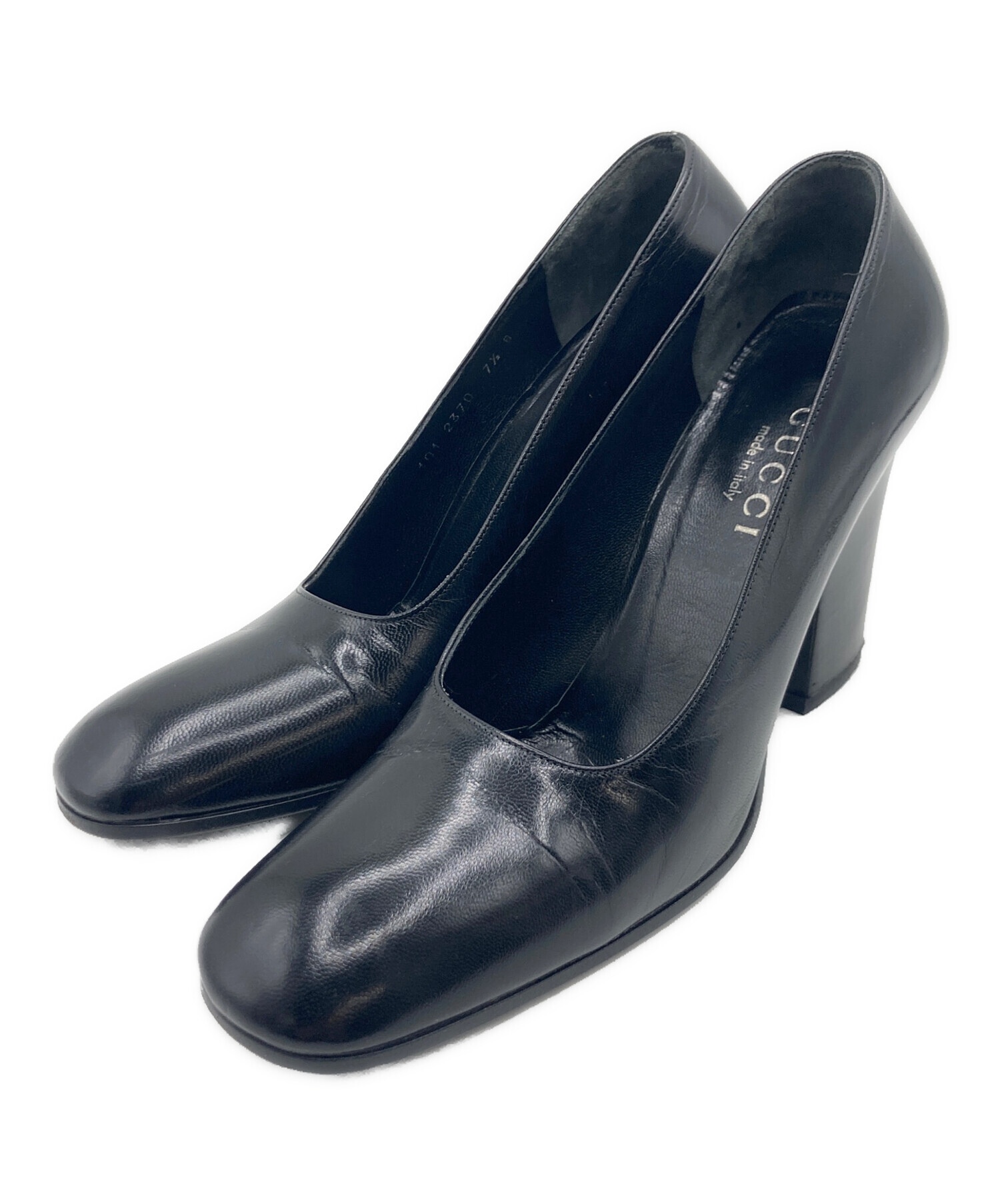 中古・古着通販】GUCCI (グッチ) GUCCI レザー ハイヒール ブラック