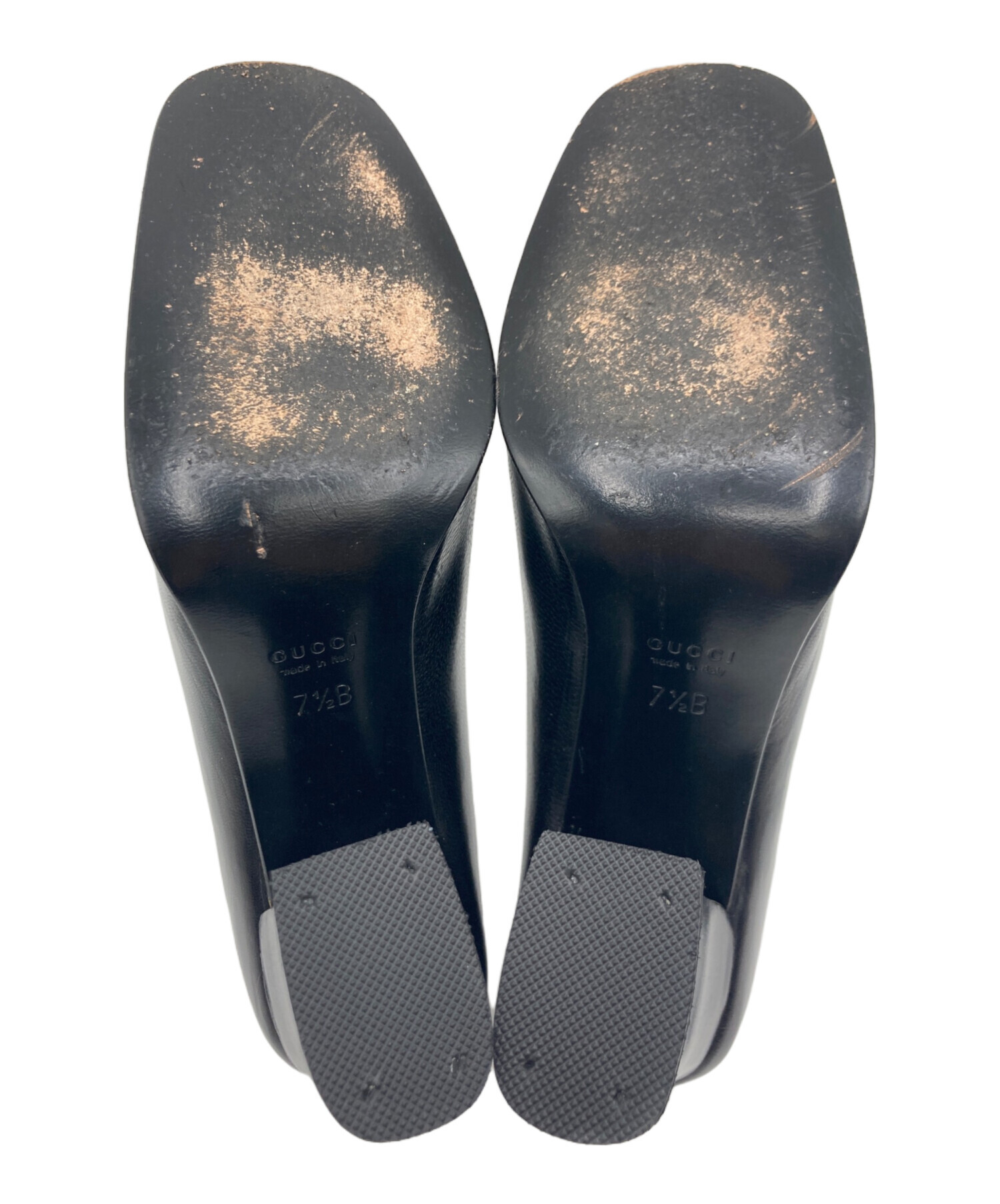 中古・古着通販】GUCCI (グッチ) GUCCI レザー ハイヒール ブラック