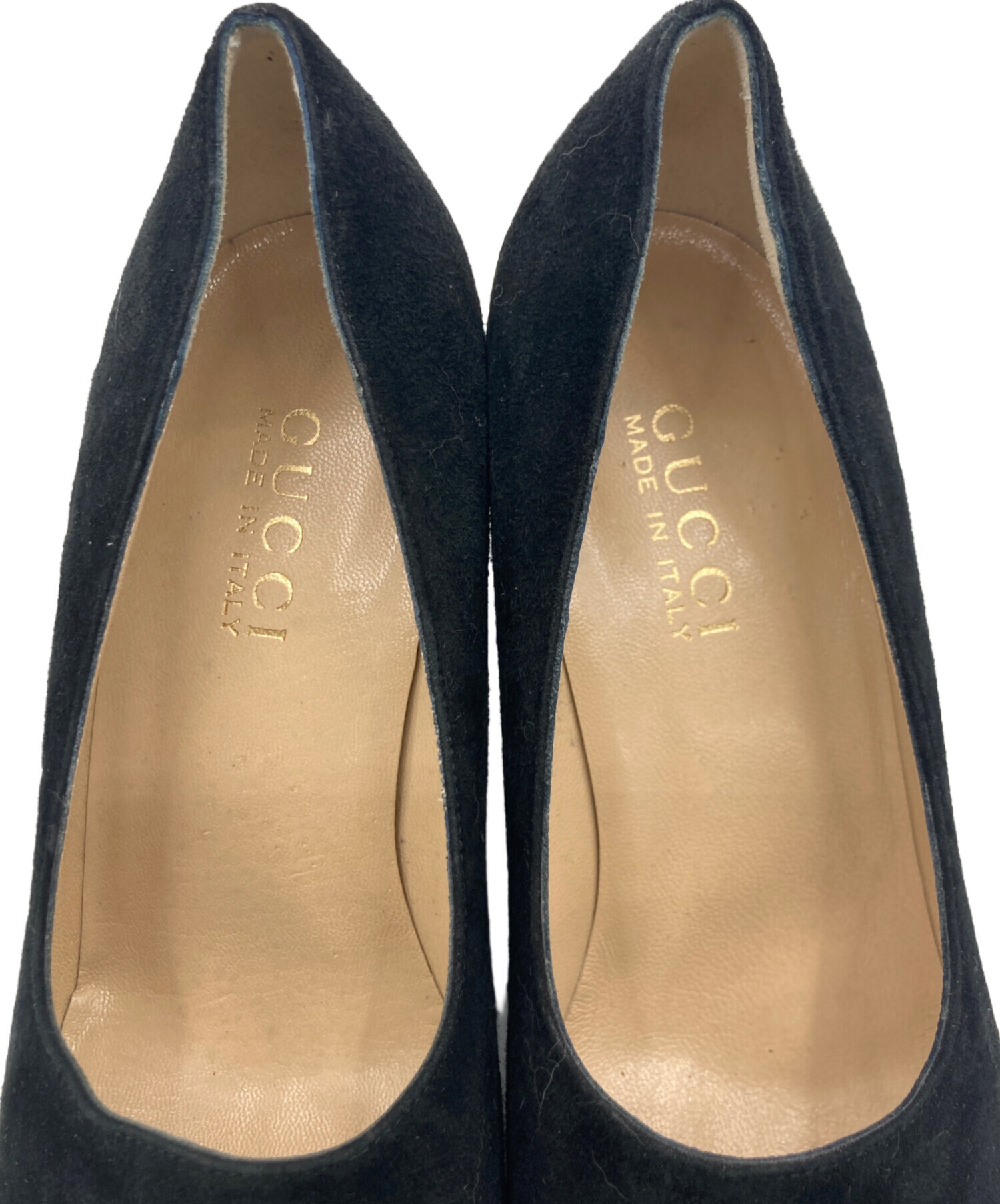 GUCCI ブラック スクエアトゥ パンプス 37 中古・古着通販】GUCCI (グッチ) GUCCI スクエアトゥ ヒールパンプス