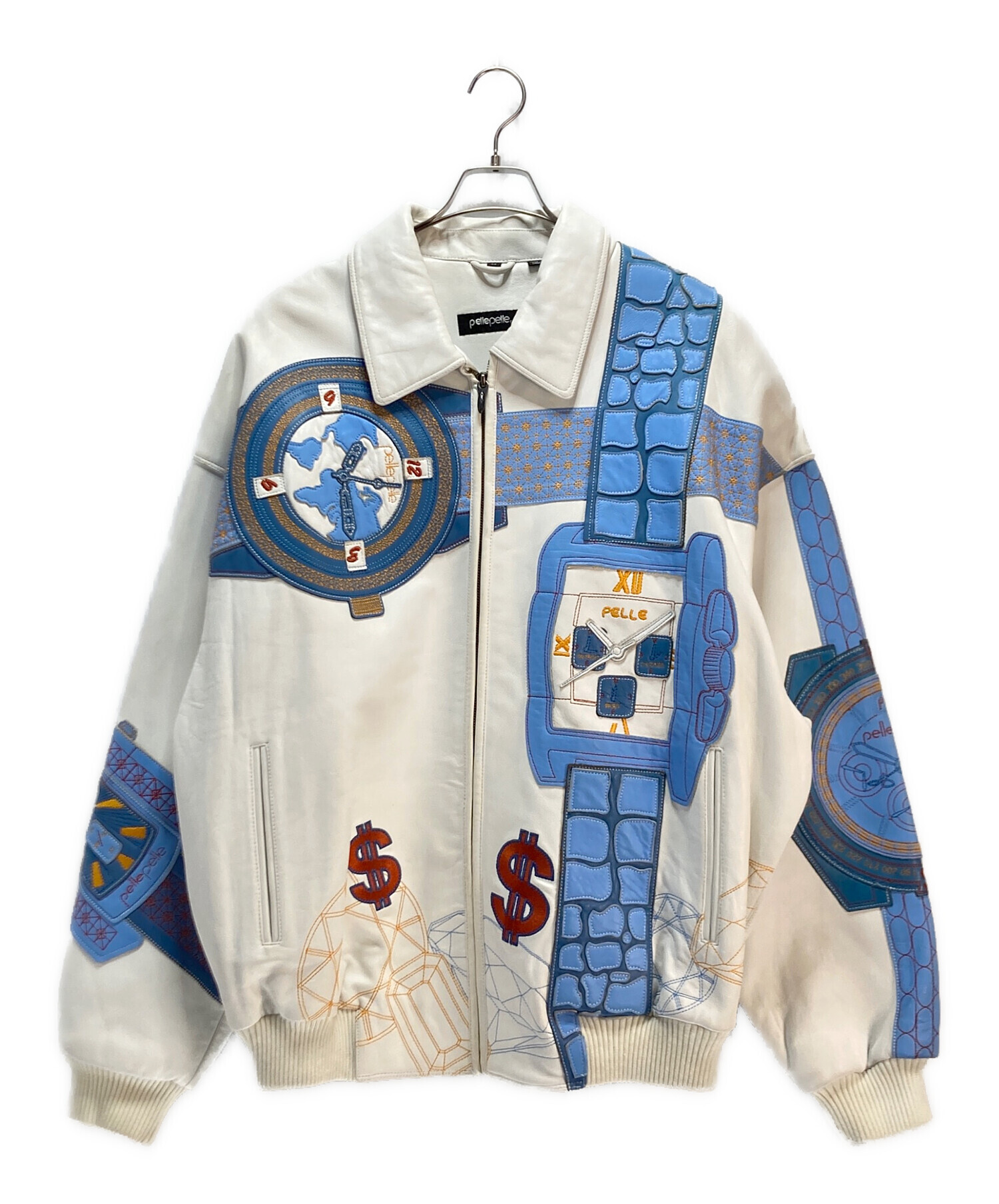 中古・古着通販】pellepelle (ペレペレ) レザージャケット ホワイト