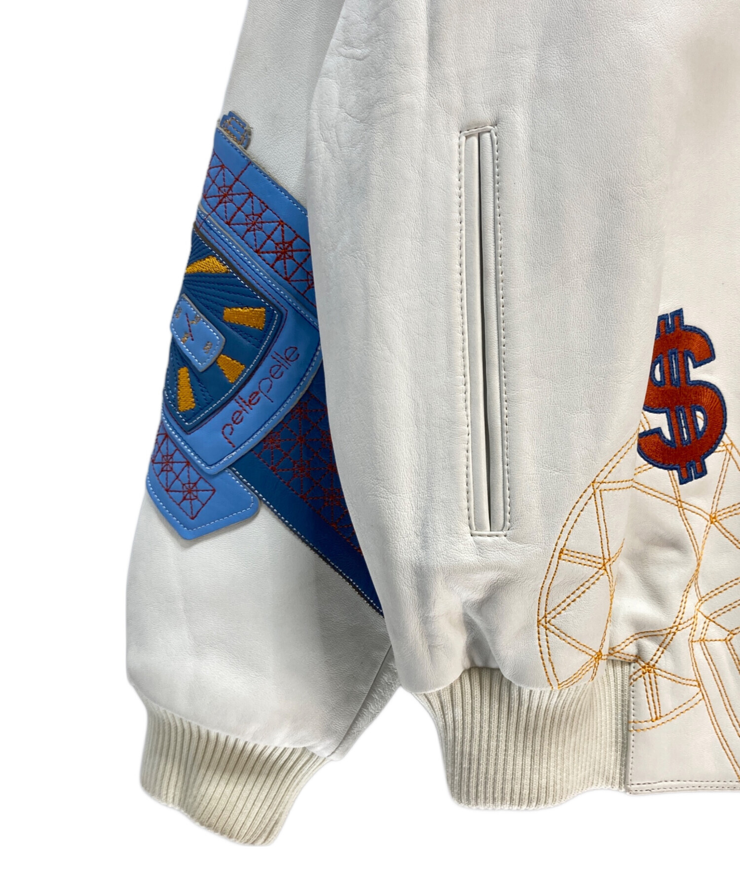 中古・古着通販】pellepelle (ペレペレ) レザージャケット ホワイト