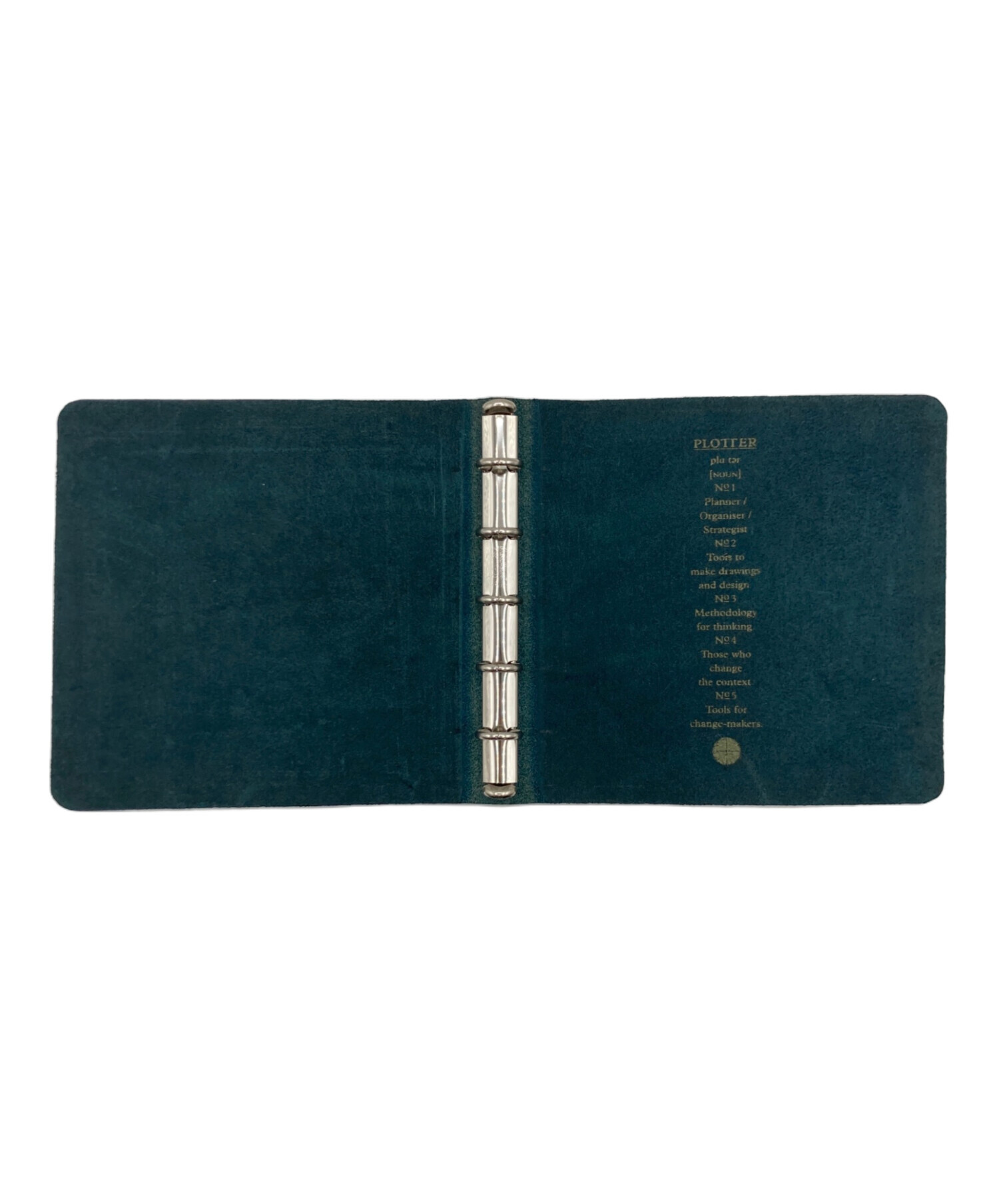 PLOTTER ミニ５サイズ　ブライドルレザーバインダー中古　グリーン PLOTTER ミニ5サイズ ブライドルレザーバインダー中古 グリーン