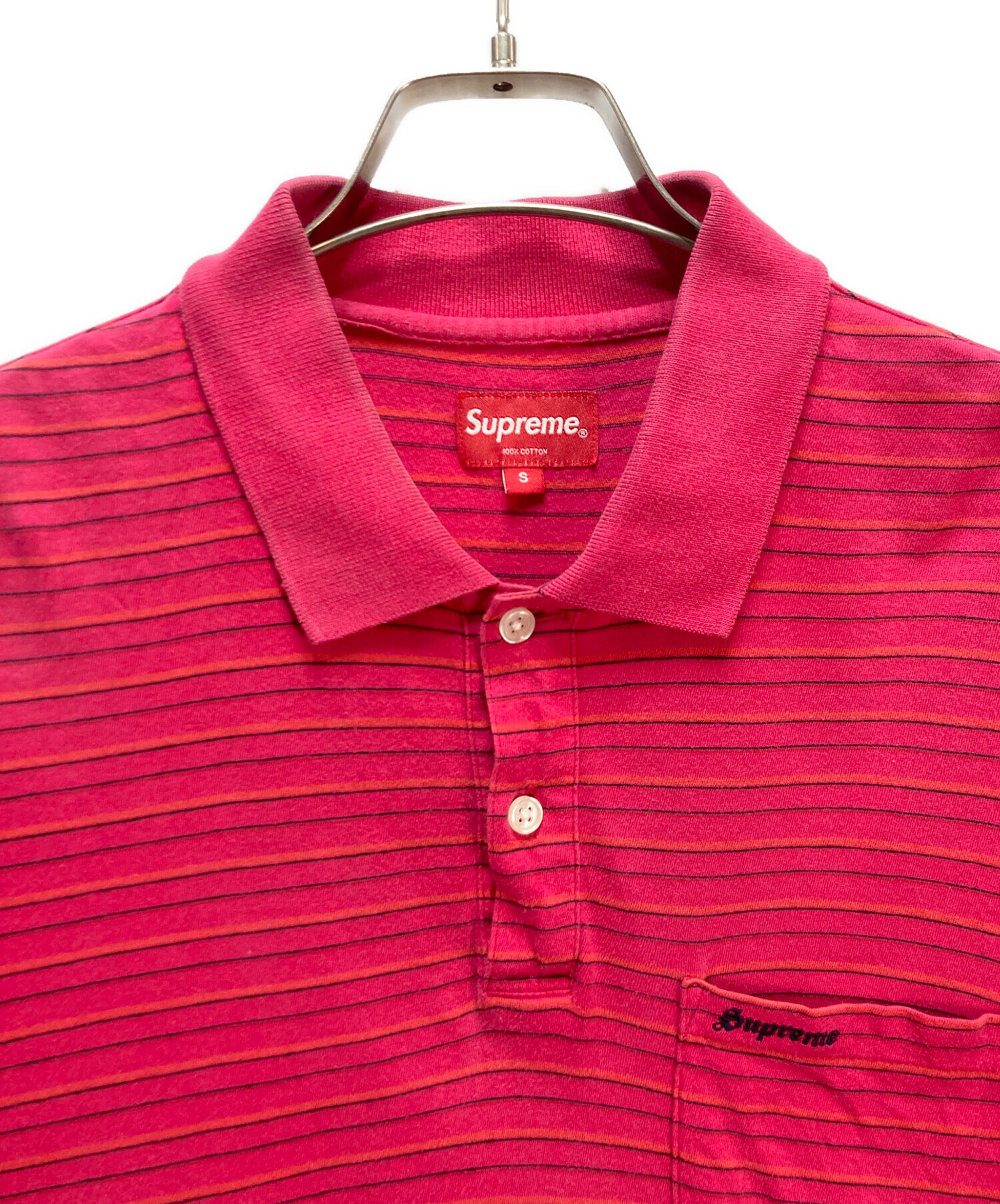 中古・古着通販】SUPREME (シュプリーム) Supreme ボーダーポロシャツ