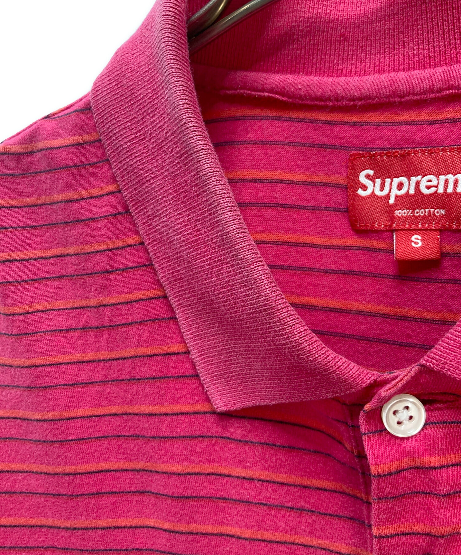 中古・古着通販】SUPREME (シュプリーム) Supreme ボーダーポロシャツ