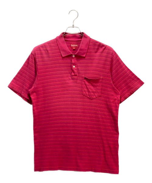 ジ*店様 supreme akira ポロシャツ　ours ローズ着用 中古・古着通販】SUPREME (シュプリーム) Supreme ボーダーポロシャツ