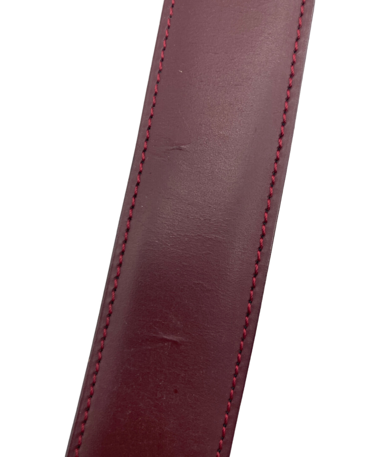 未使用 Cartier カルティエ マストライン ベルト レザー ワインレッド 中古・古着通販】Cartier (カルティエ) Cartier ベルト ワインレッド