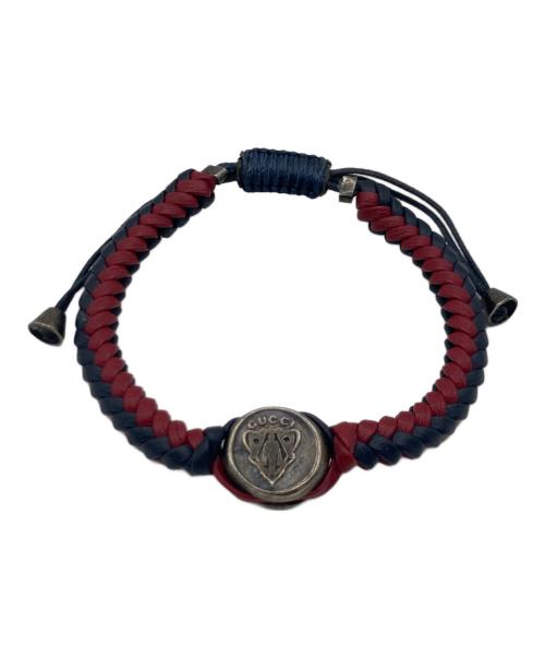中古・古着通販】GUCCI (グッチ) GUCCI クレスト 編み込みレザー