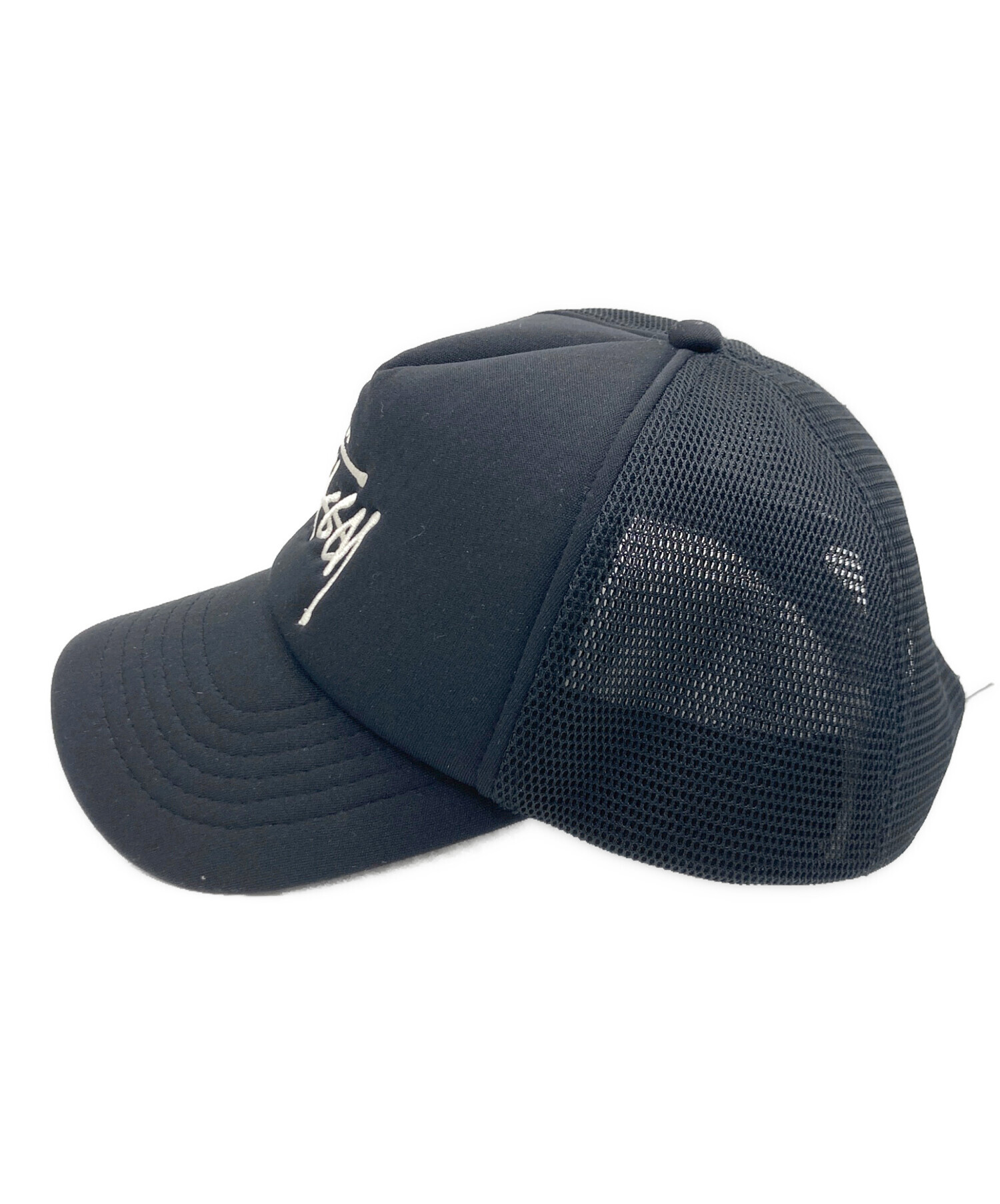 【美品】stussy メッシュキャップ ブラック 中古・古着通販】stussy (ステューシー) stussy メッシュキャップ