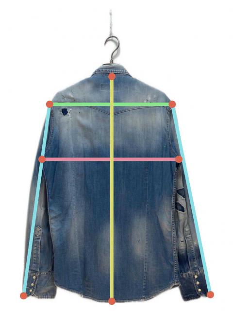 中古・古着通販】DSQUARED2 (ディースクエアード) デニムシャツ