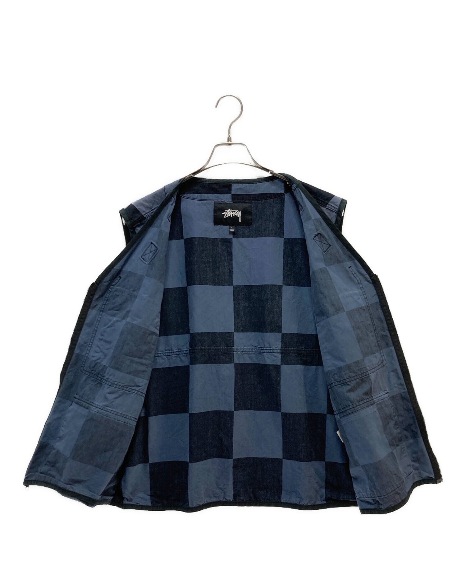 Stüssy ネイビー ベスト Lサイズ 中古・古着通販】stussy (ステューシー) stussy ユーティリティベスト