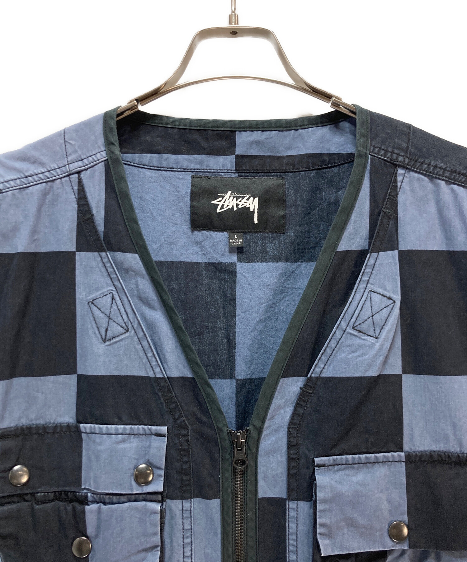 Stüssy ネイビー ベスト Lサイズ 中古・古着通販】stussy (ステューシー) stussy ユーティリティベスト