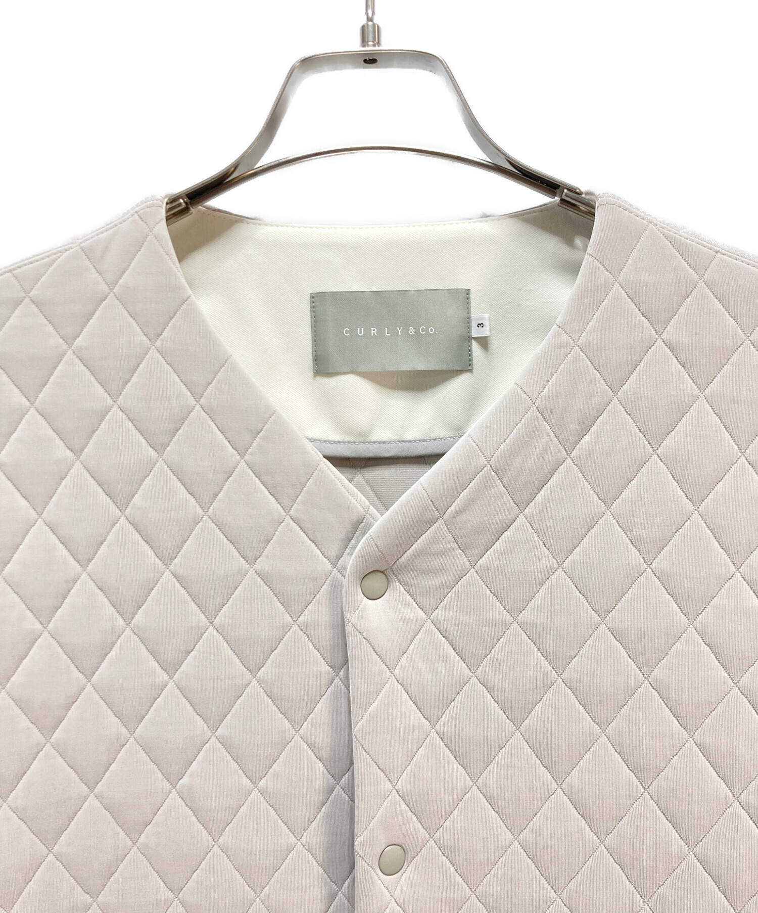 中古・古着通販】CURLY&Co. (カーリー) SNAP BUTTON CARDIGAN グレー 