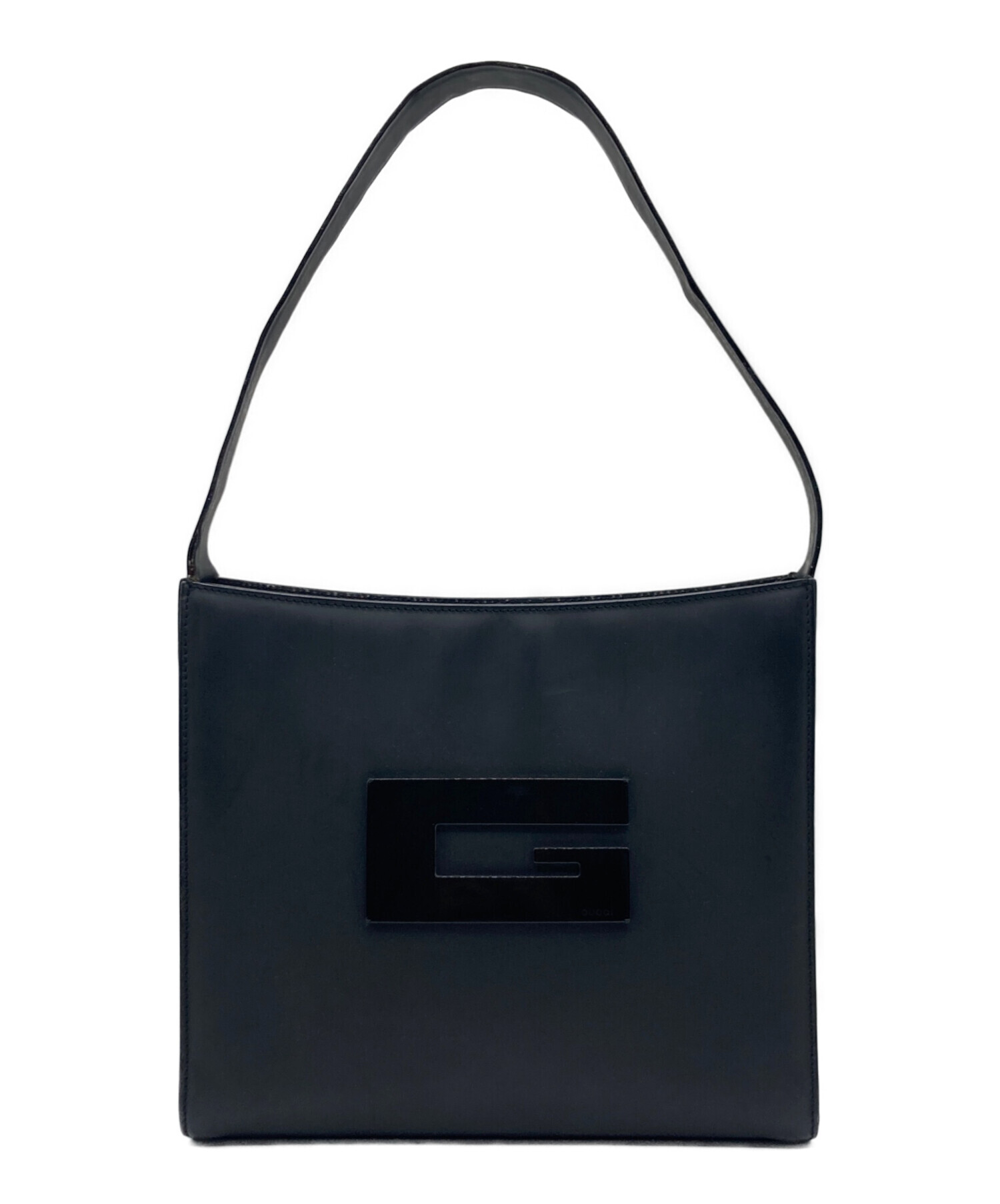 中古・古着通販】GUCCI (グッチ) Gロゴ ワンショルダーバッグ ブラック