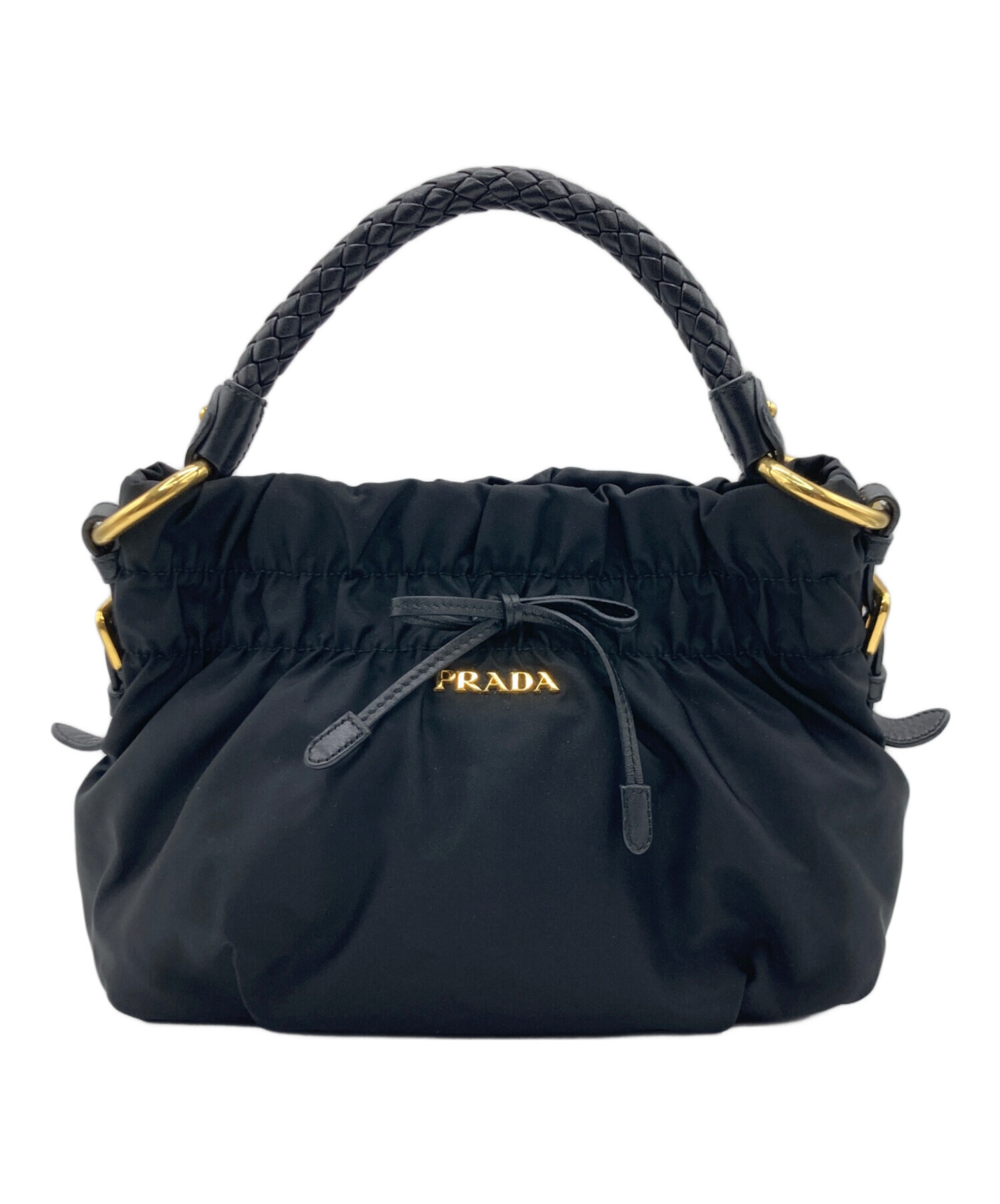 中古・古着通販】PRADA (プラダ) PRADA ハンドバッグ ブラック 