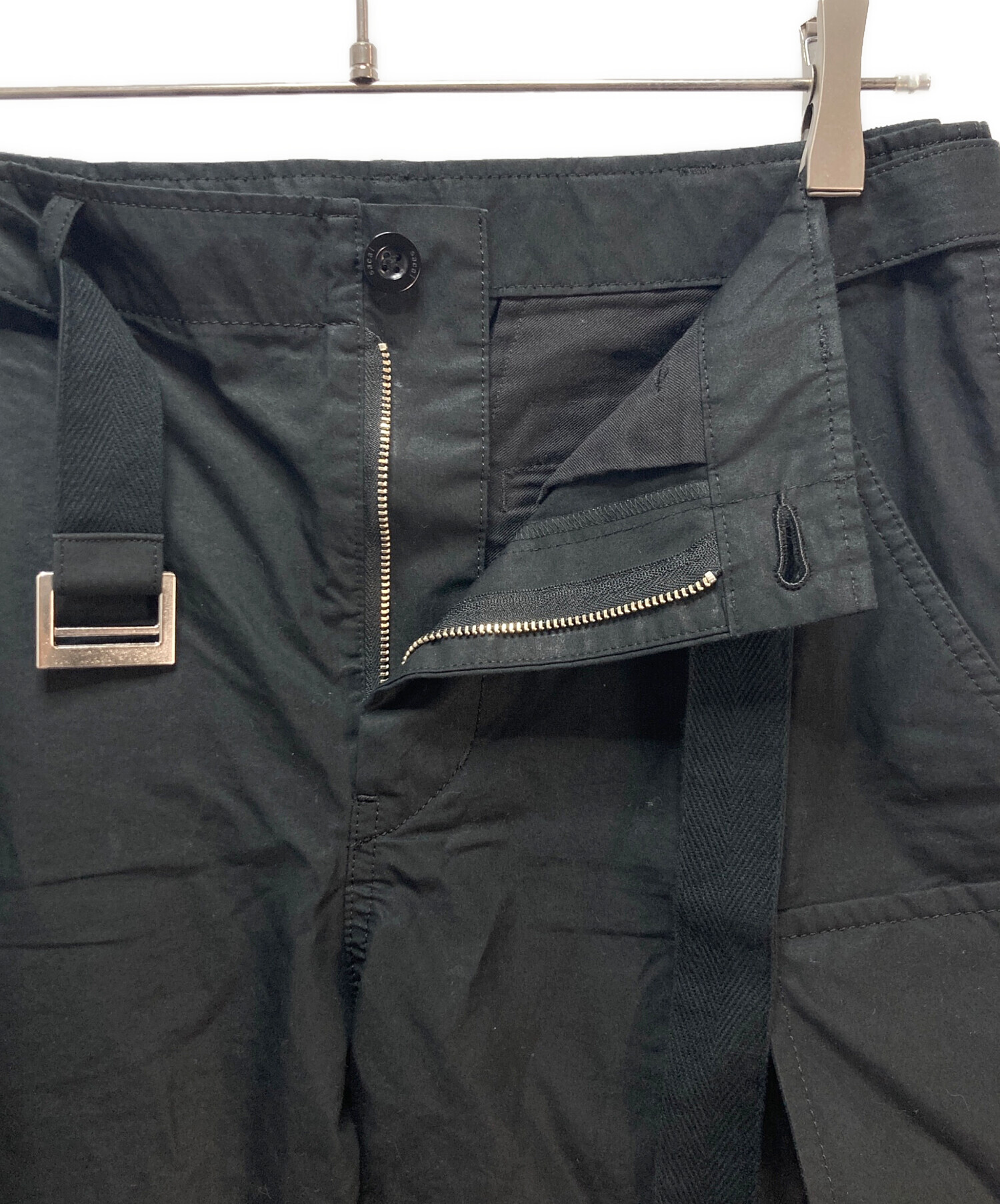 中古・古着通販】sacai (サカイ) sacai カーゴパンツ ブラック サイズ